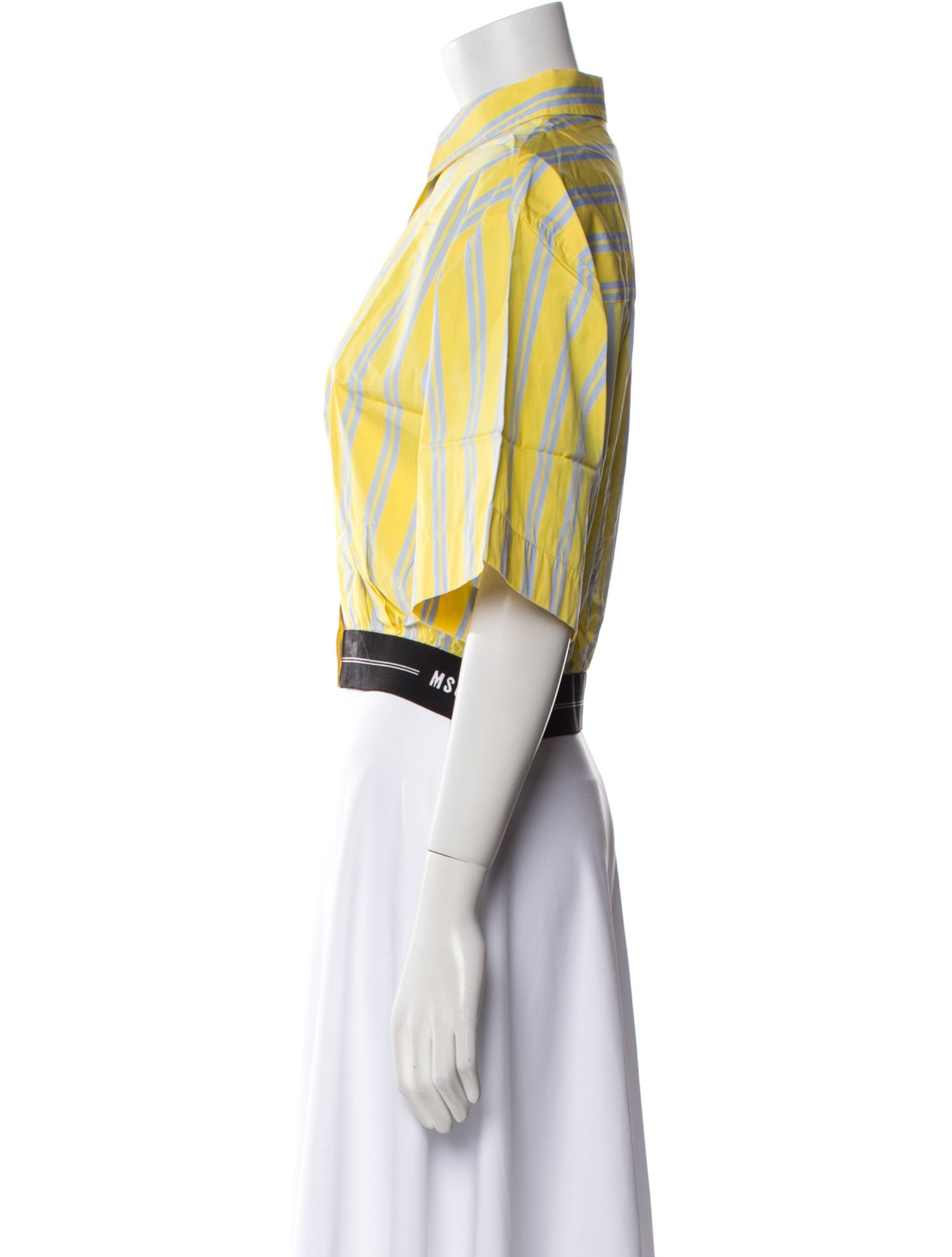 MSGM Striped Short Sleeve Crop Top w/ Tags