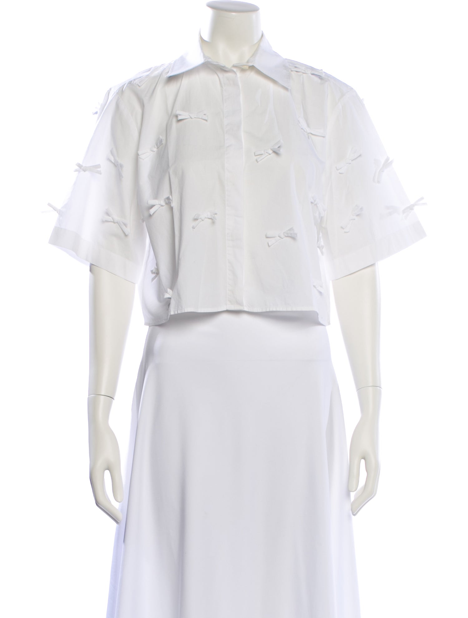 MSGM Short Sleeve Crop Top