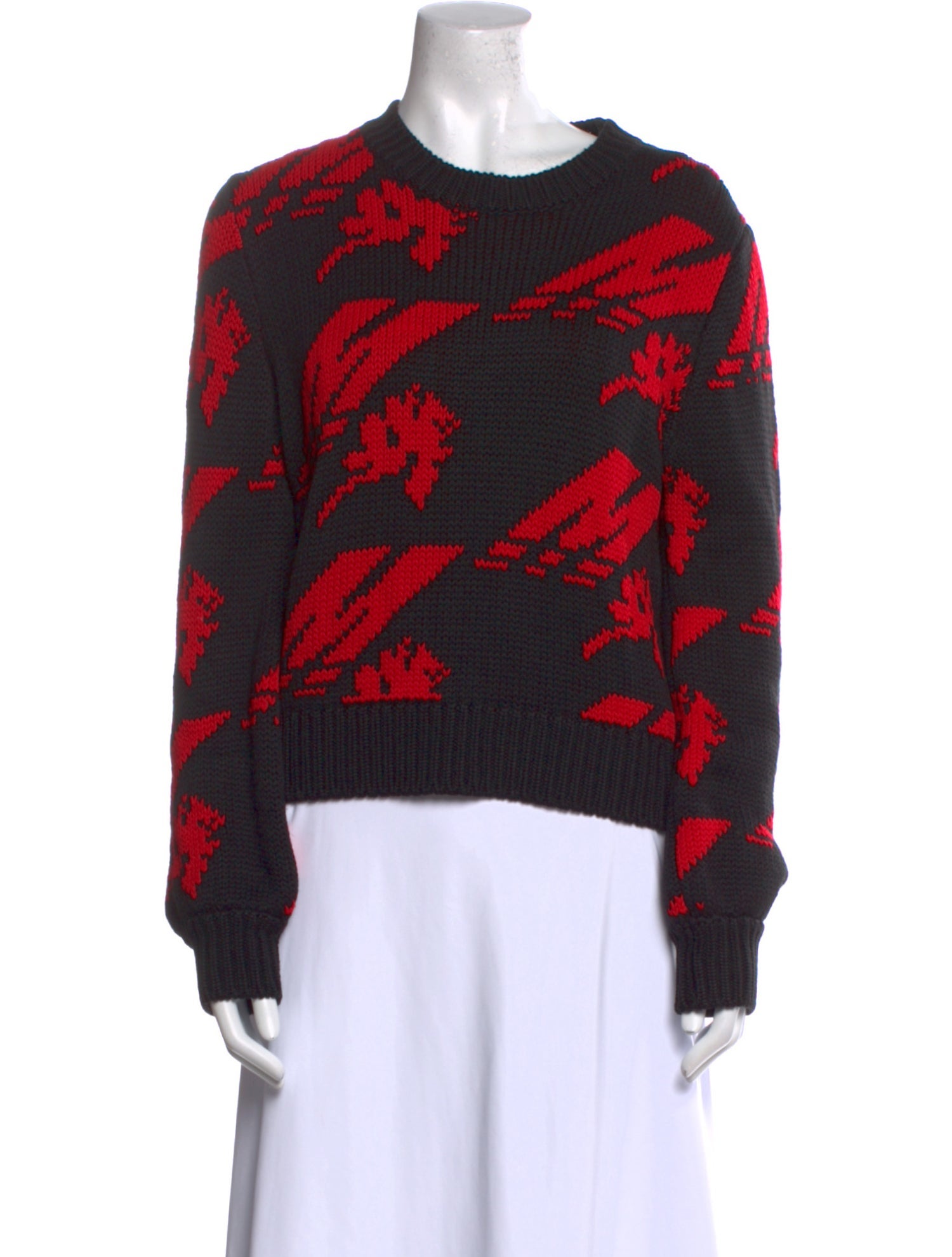 MSGM Printed Crew Neck Sweater