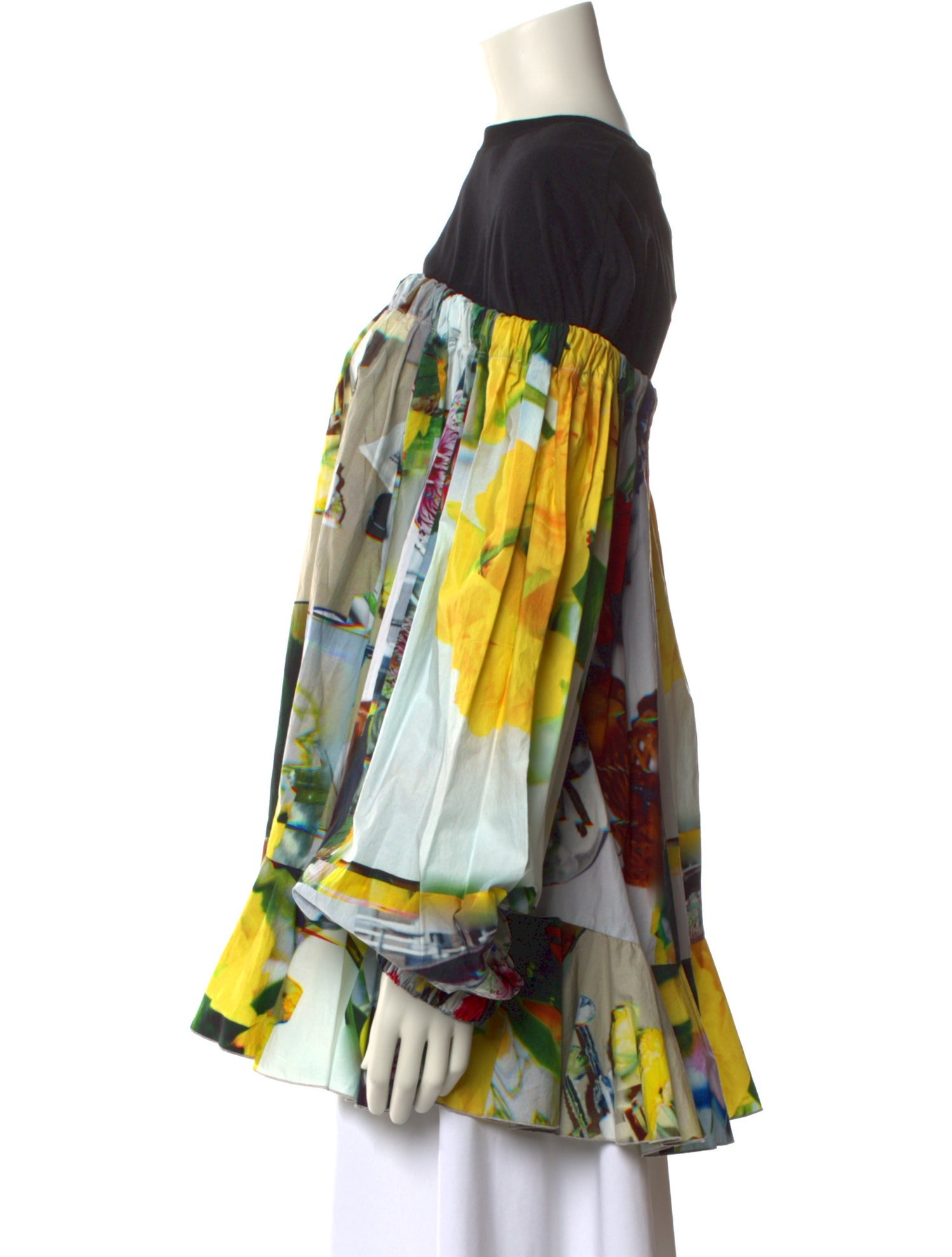 MSGM Printed Crew Neck Blouse w/ Tags