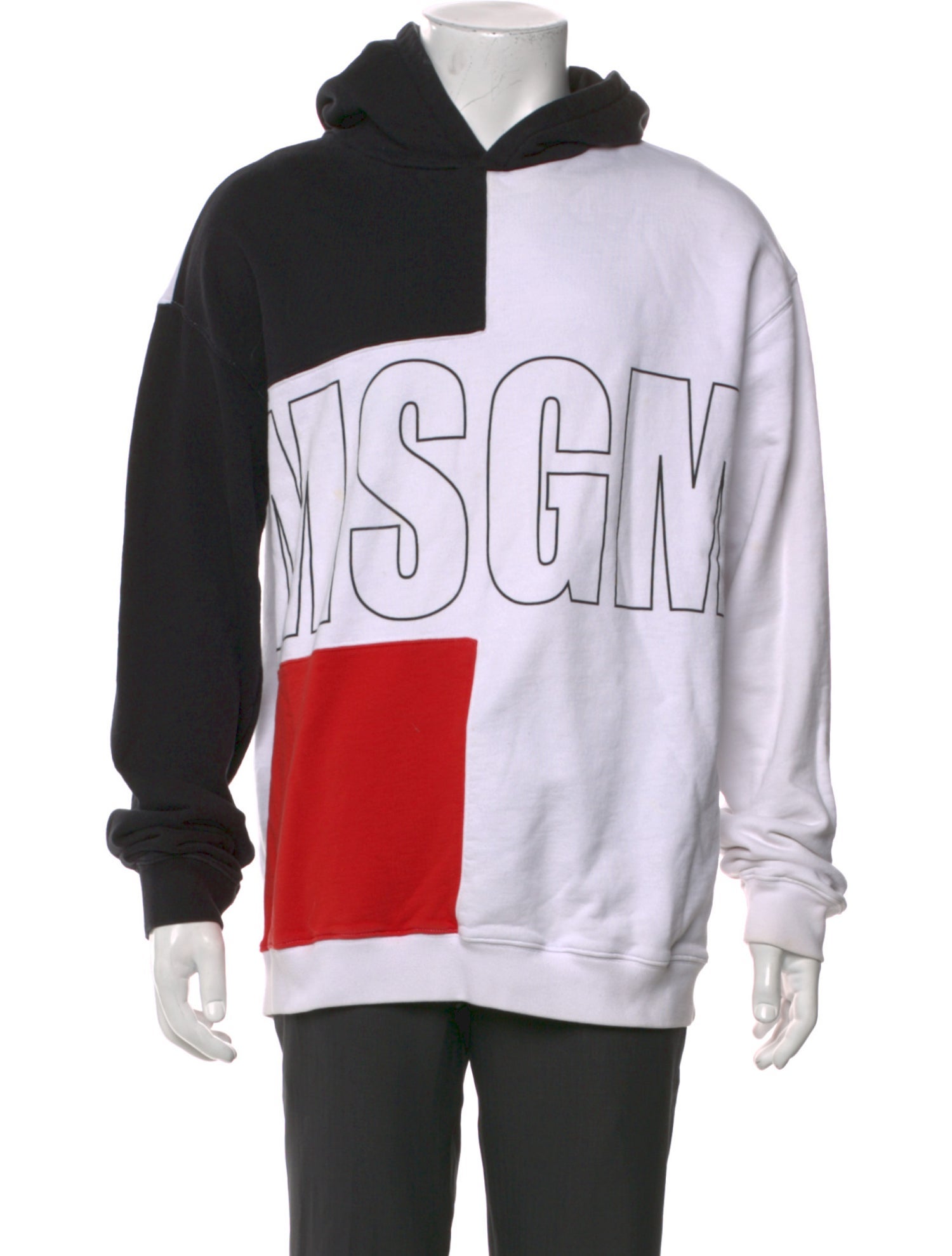 MSGM Graphic Print Crew Neck Hoodie