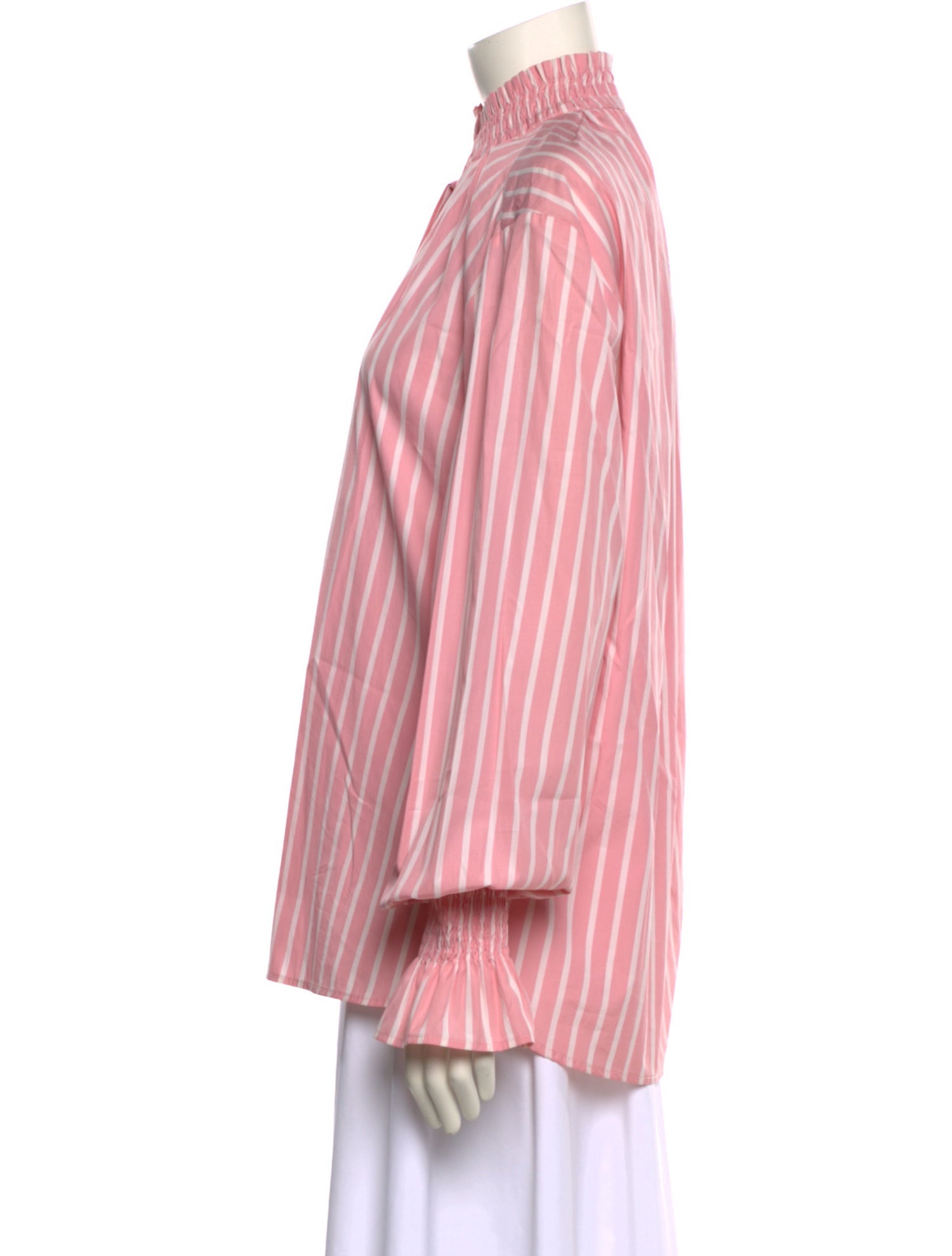 MSGM Striped Mock Neck Blouse w/ Tags
