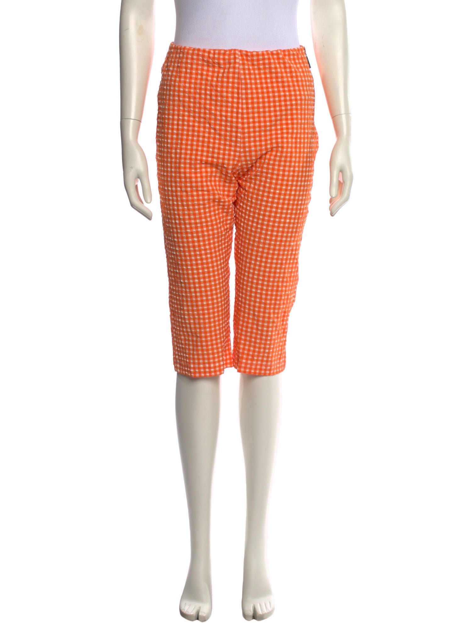 MSGM Plaid Print Straight Leg Pants