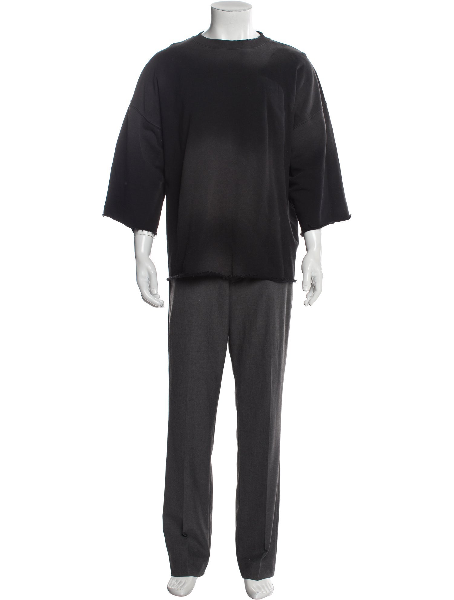 MSGM Crew Neck Three-Quarter Sleeve Sweatshirt