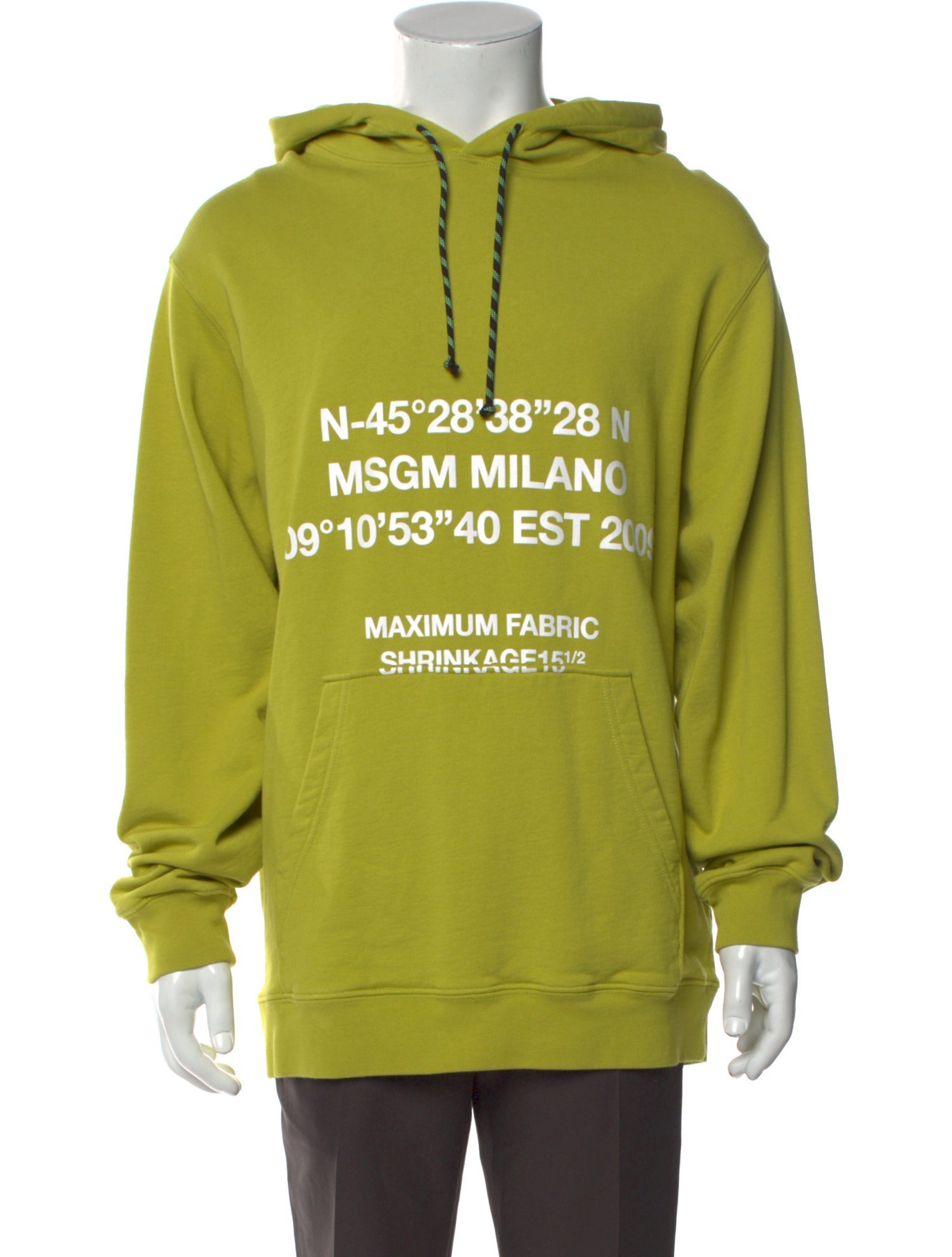MSGM Graphic Print Crew Neck Hoodie