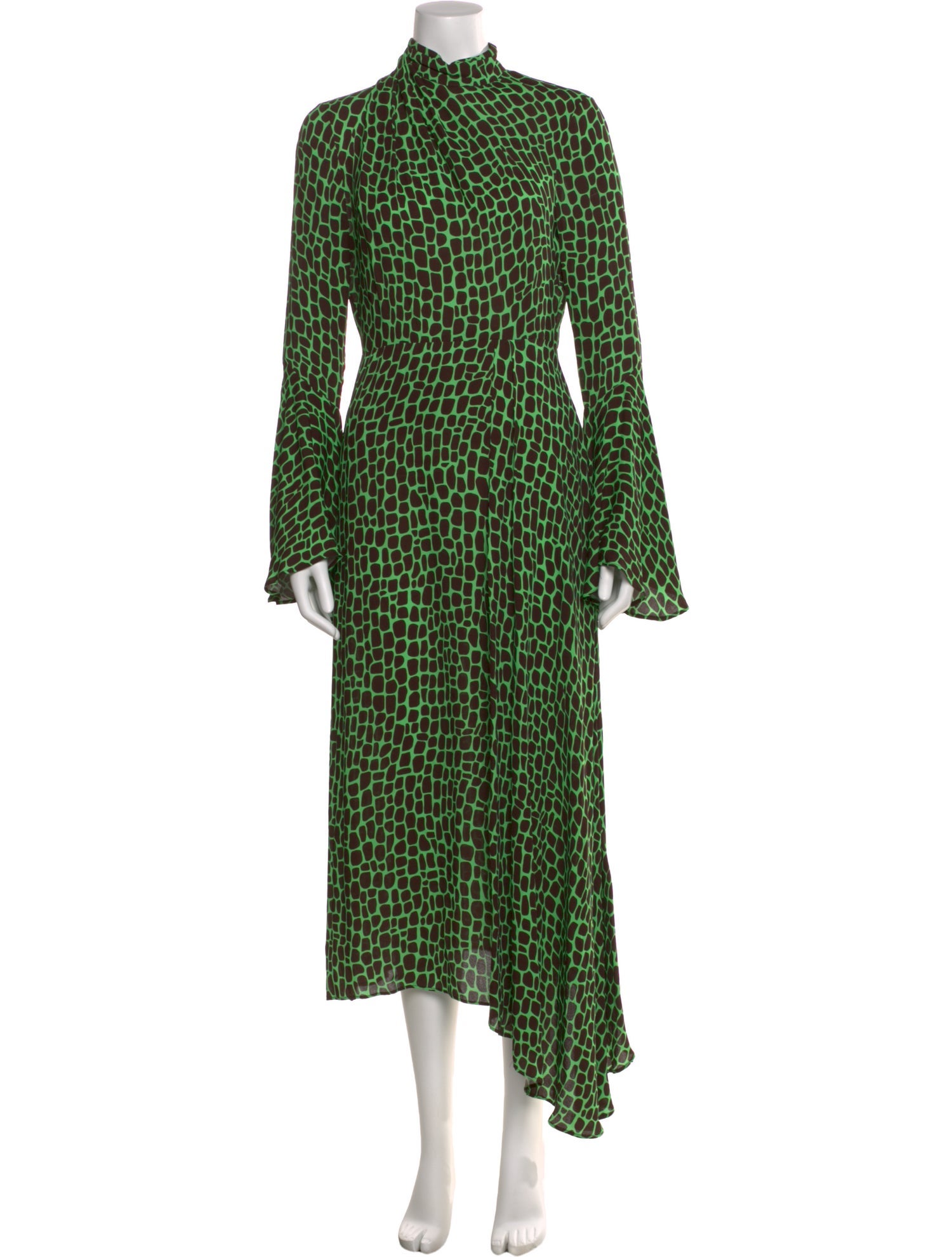 MSGM Animal Print Long Dress