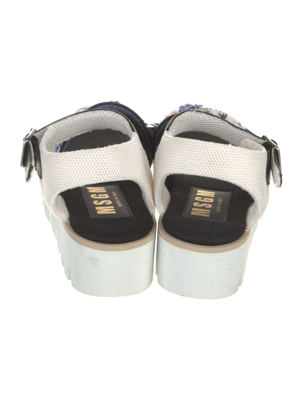 Msgm Slides White Colorblock Pattern Buckle Closu… - image 4