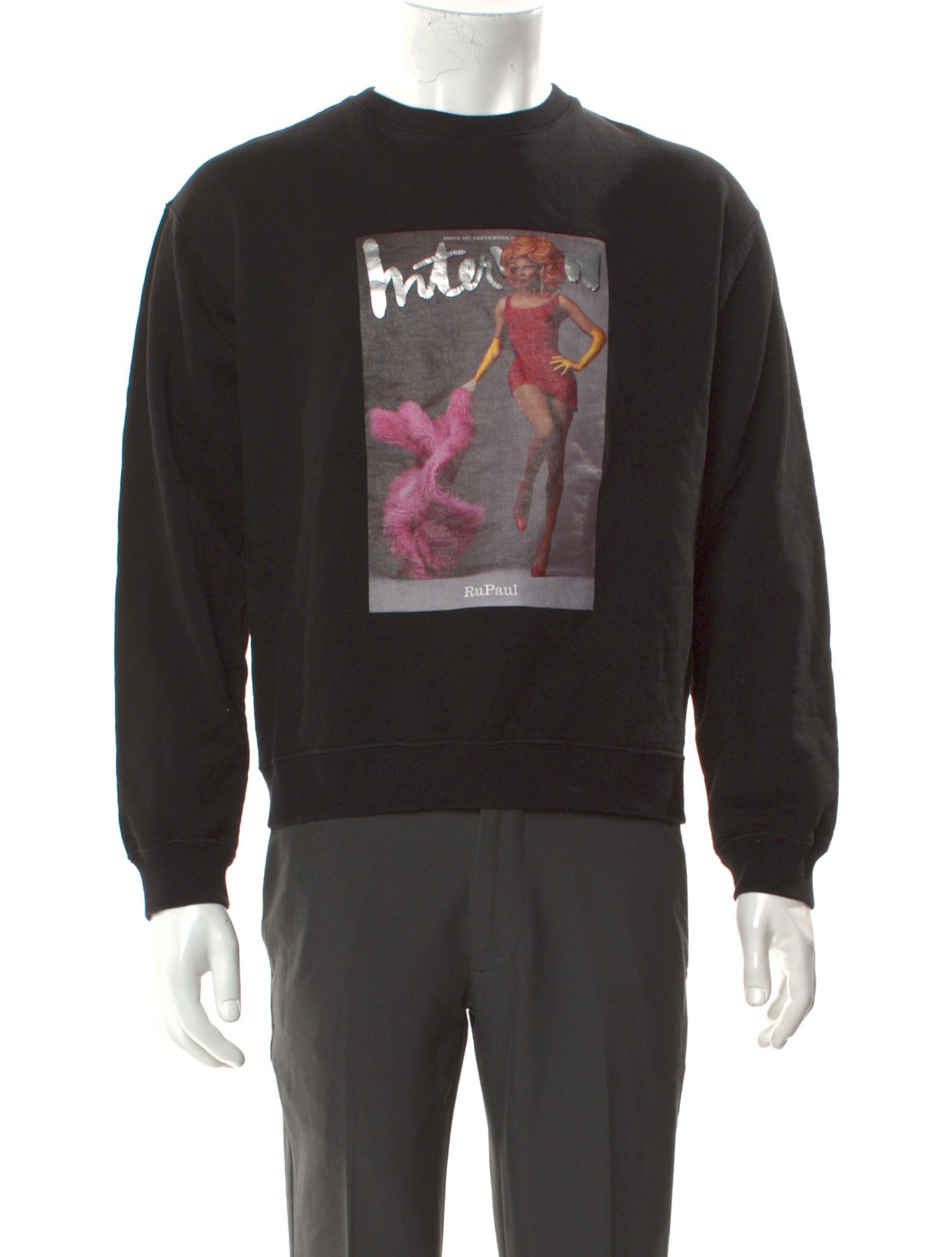 MSGM Graphic Print Crew Neck Pullover