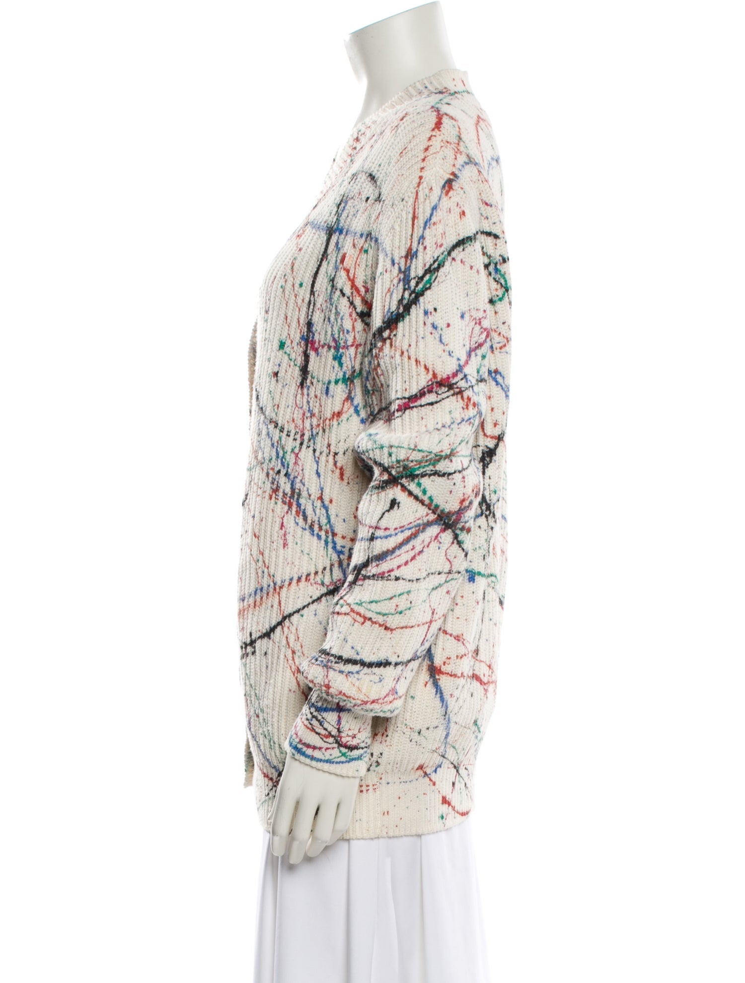 MSGM Printed V-Neck Sweater