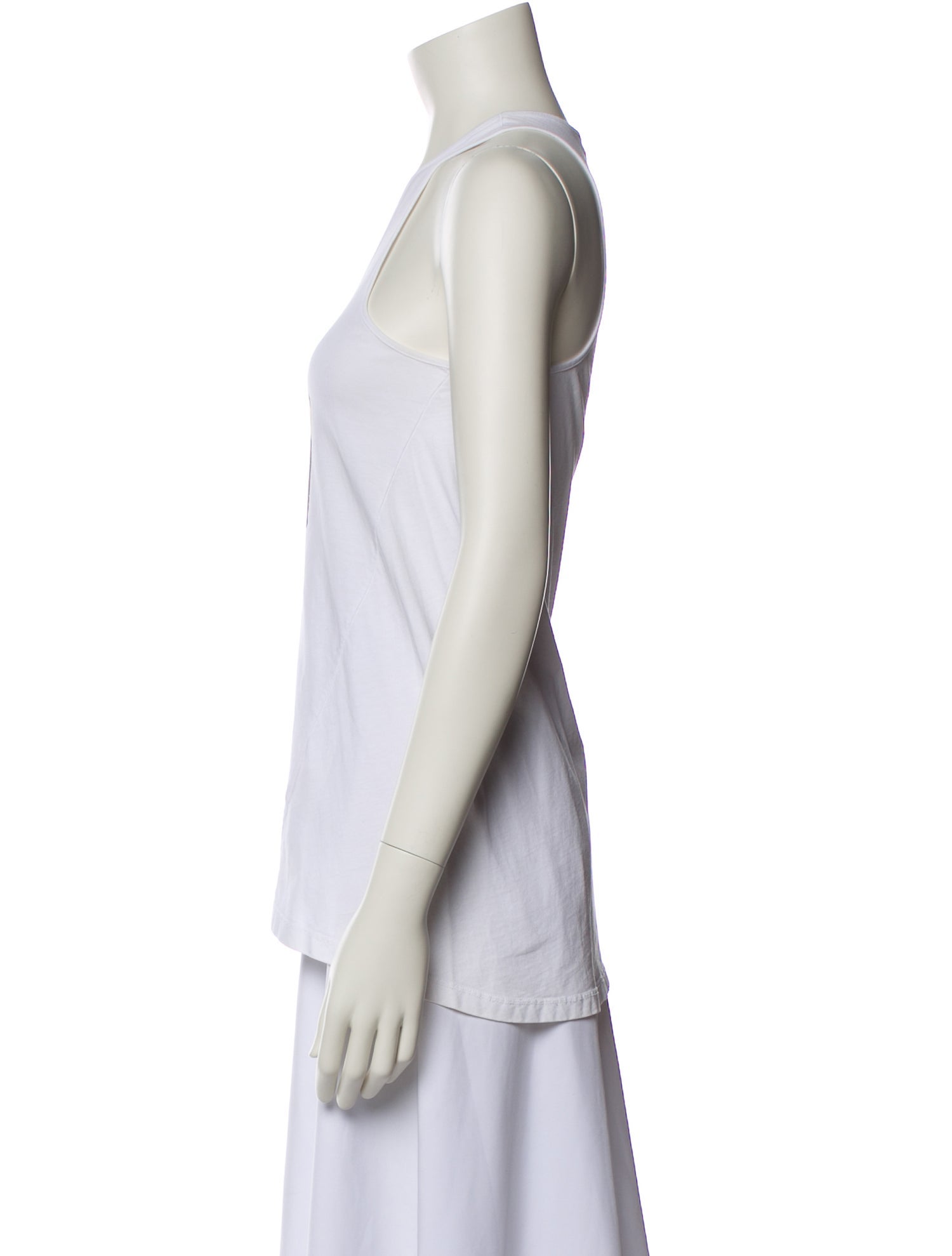 MSGM Graphic Print Scoop Neck Top