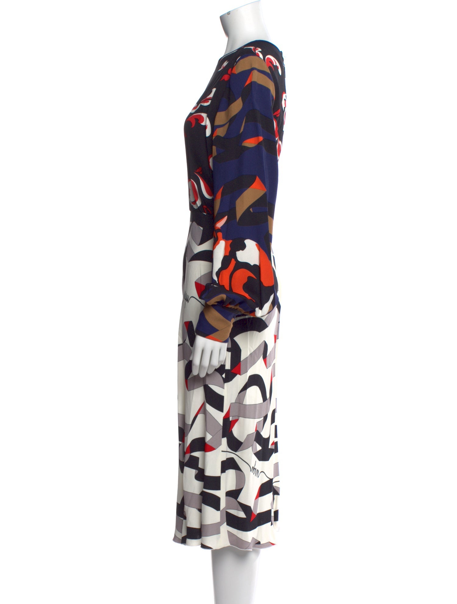 MSGM Printed Midi Length Dress