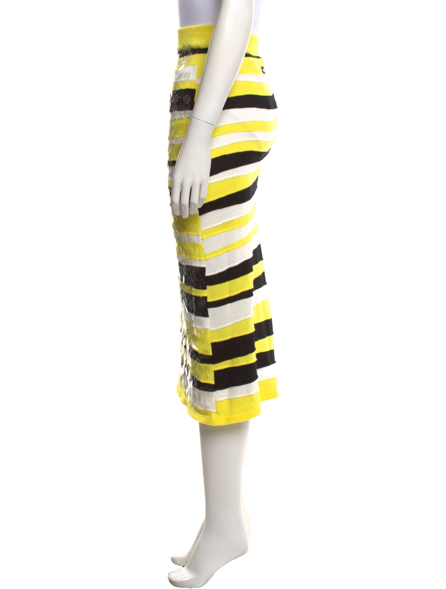 MSGM Striped Midi Length Skirt w/ Tags