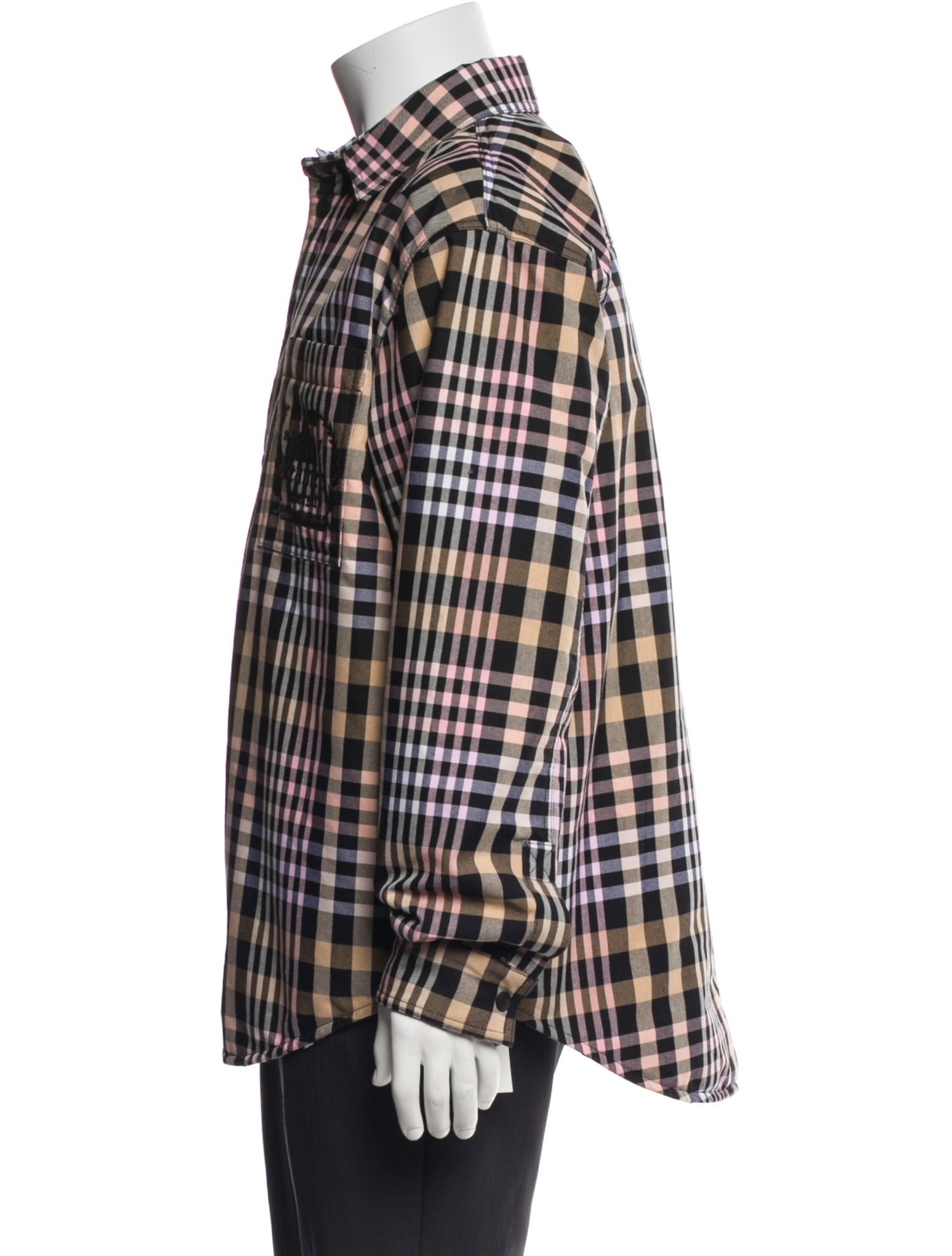 MSGM Plaid Print Trucker Jacket