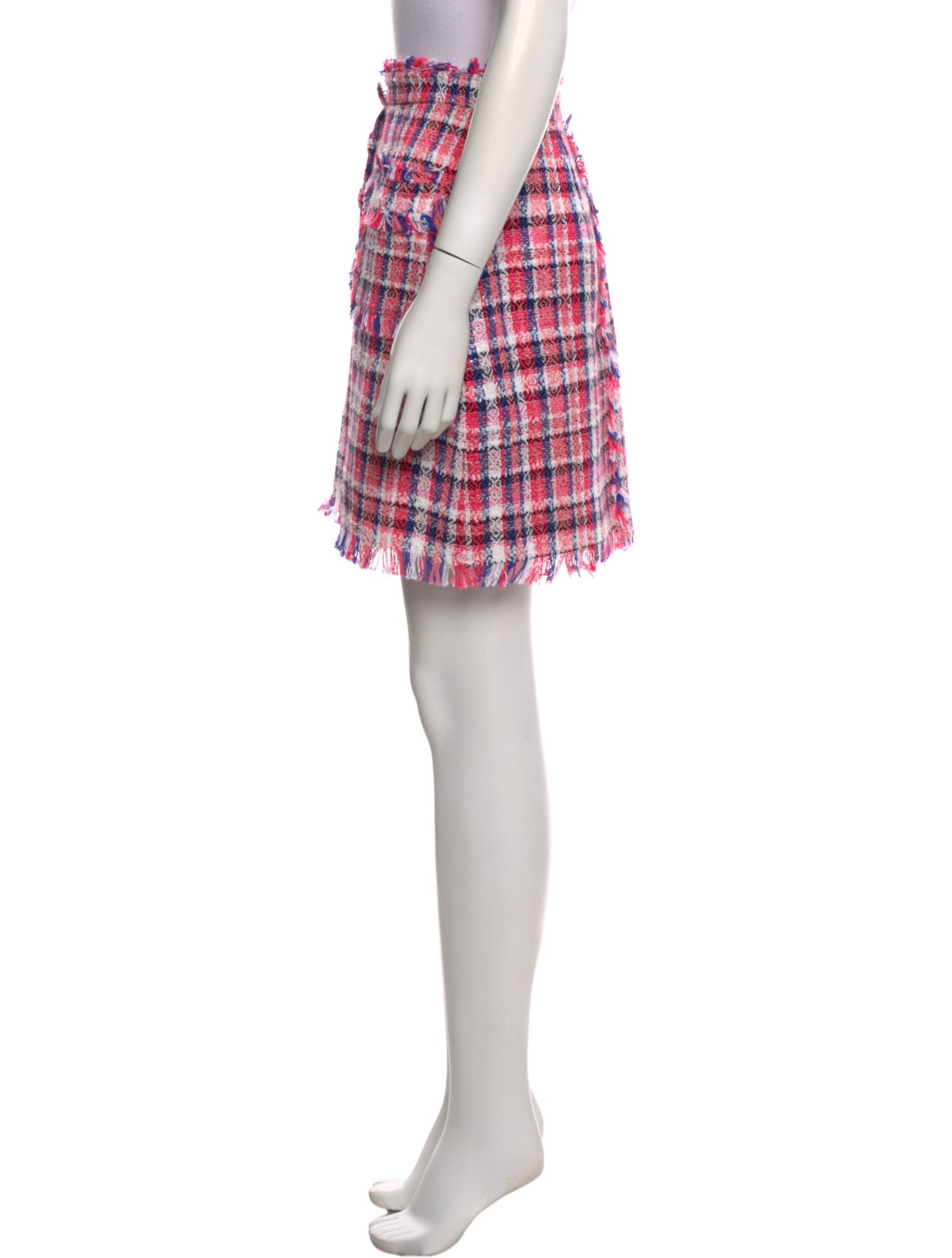 MSGM Plaid Print Mini Skirt