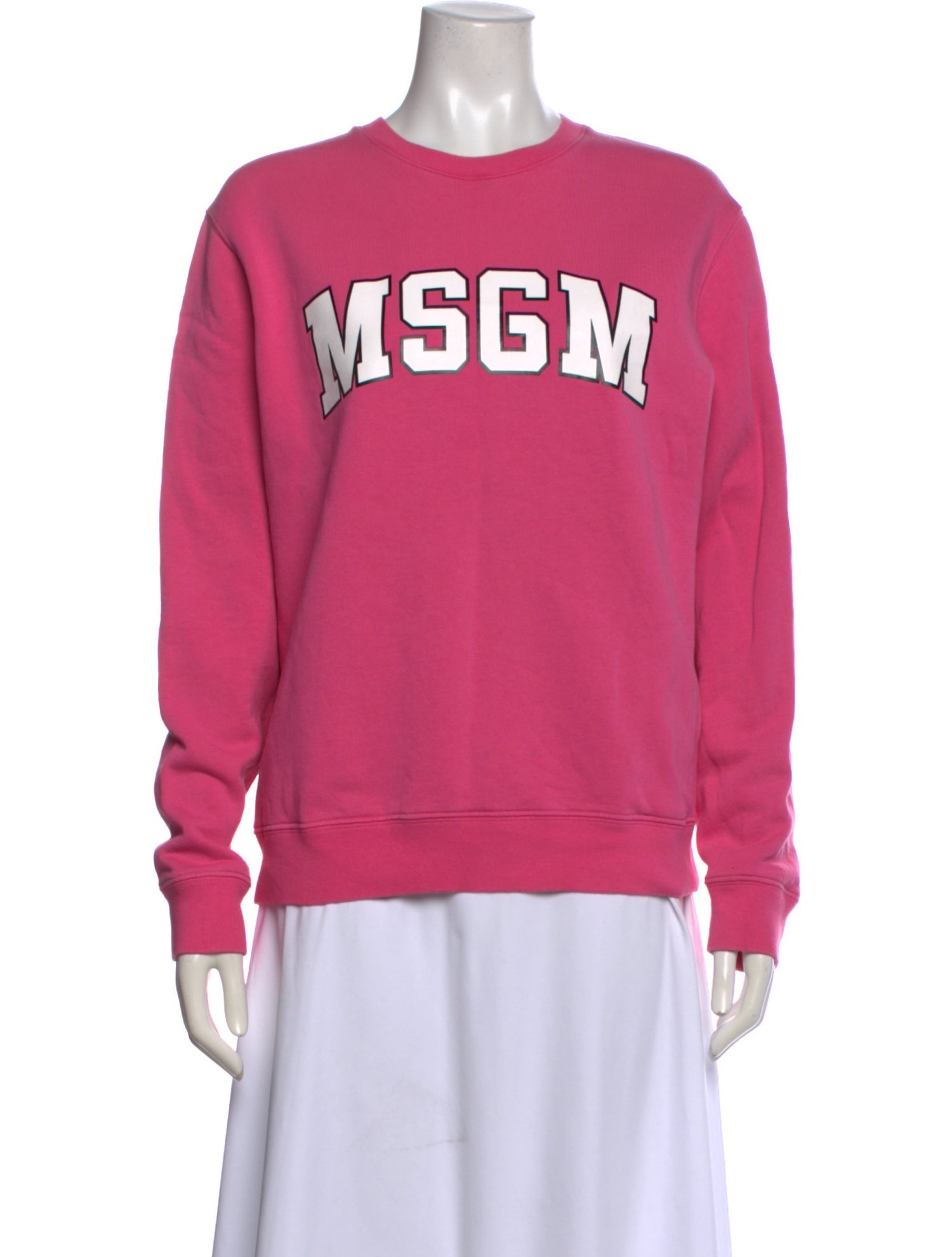 MSGM Graphic Print Crew Neck Sweatshirt
