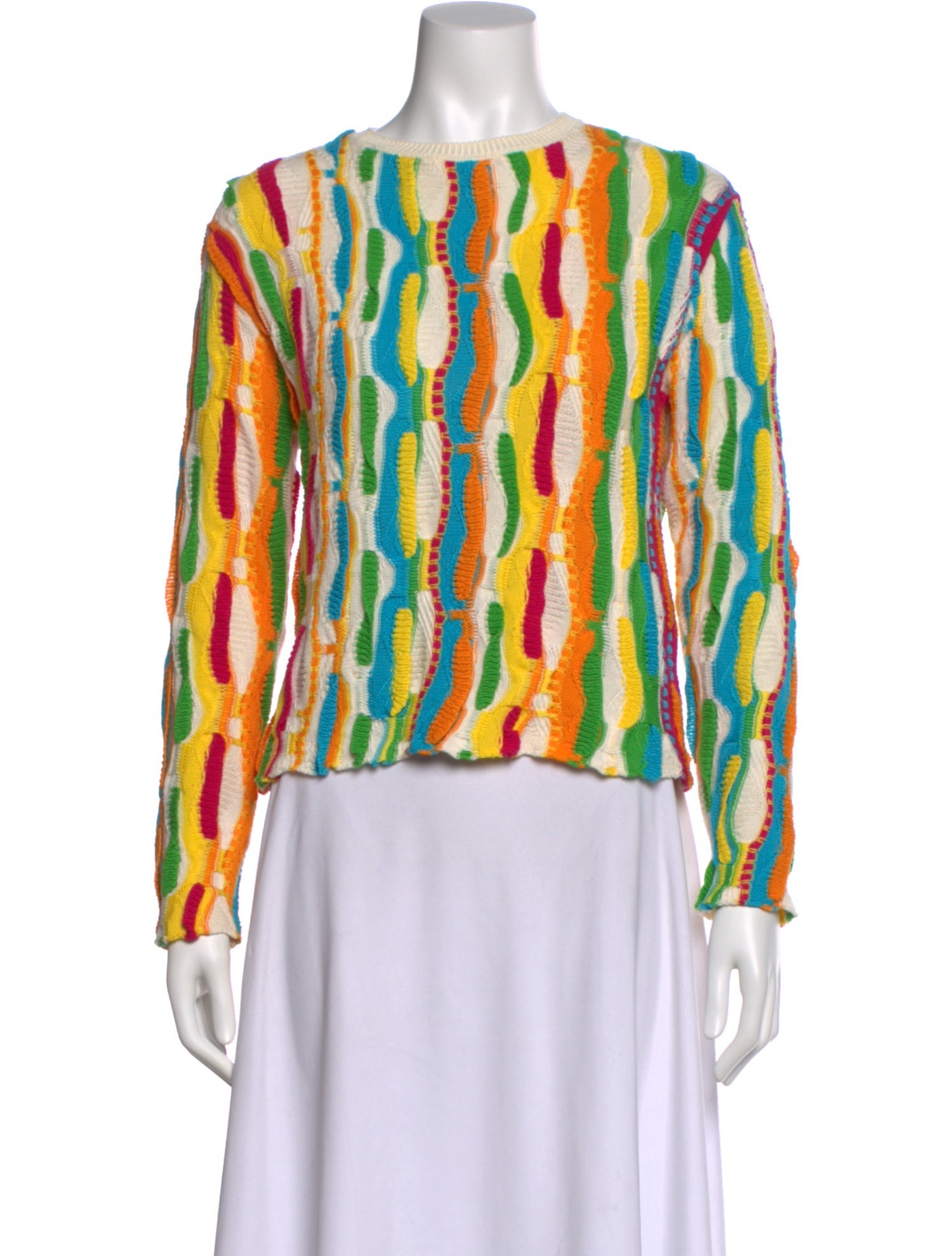 MSGM Printed Bateau Neckline Sweater