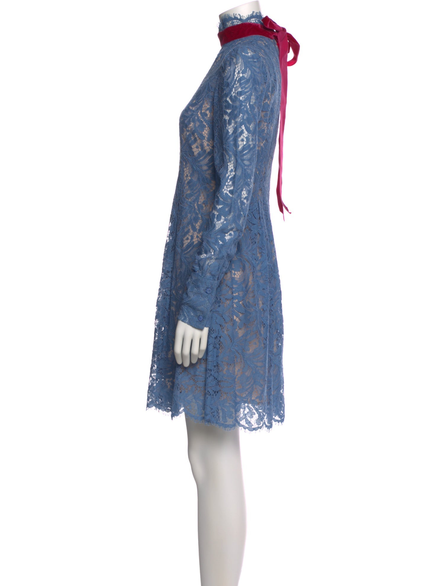 MSGM Lace Pattern Mini Dress