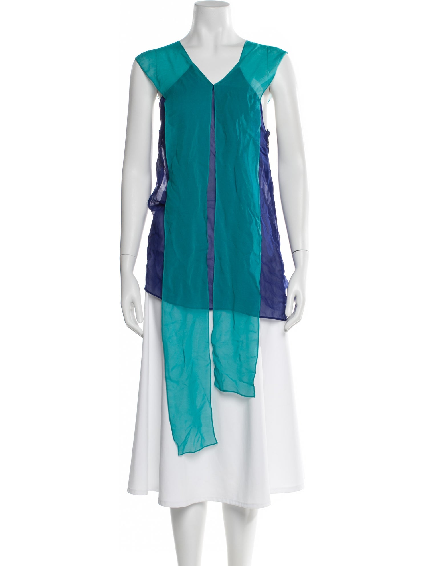 MSGM Silk V-Neck Tunic