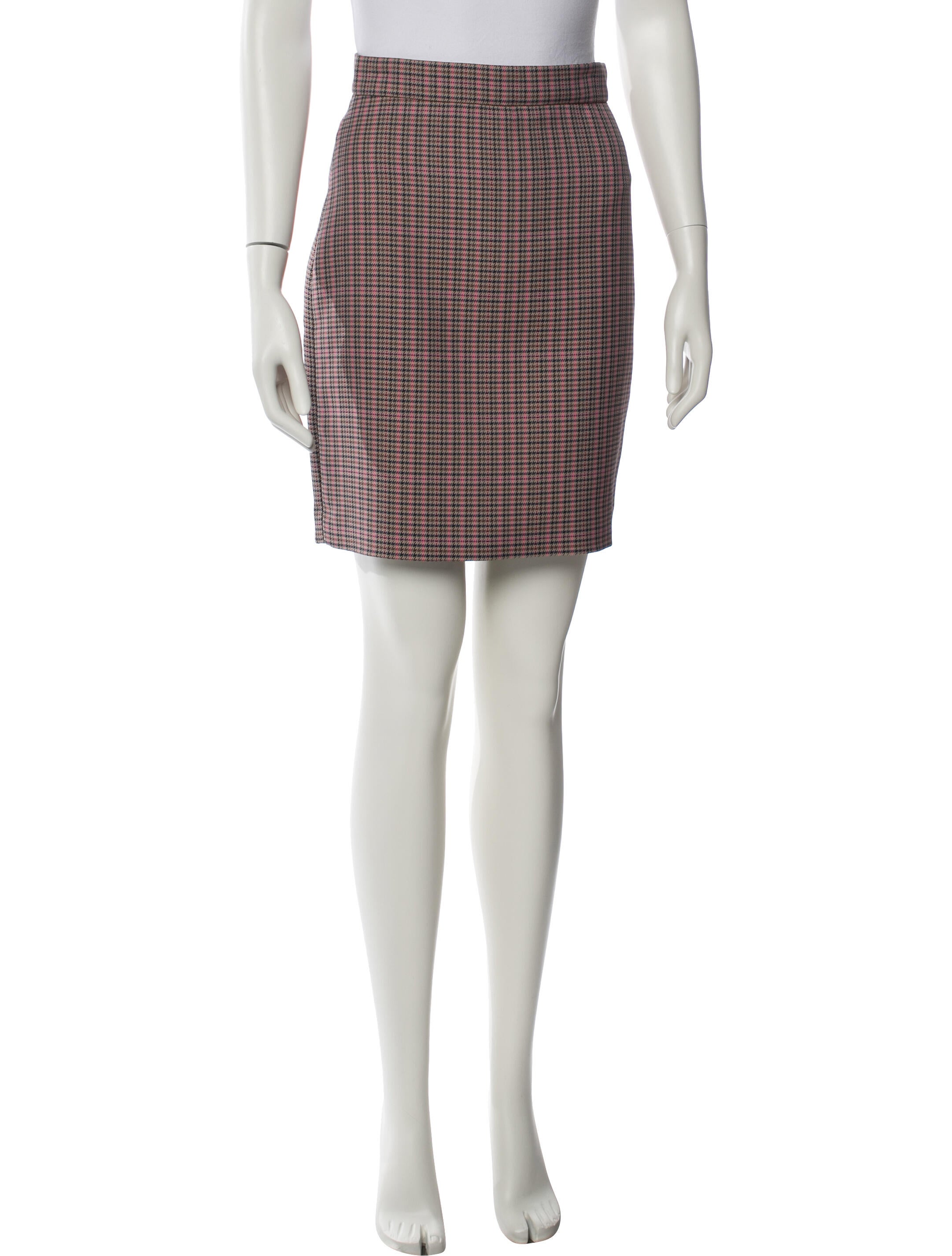 MSGM Plaid Print Mini Skirt