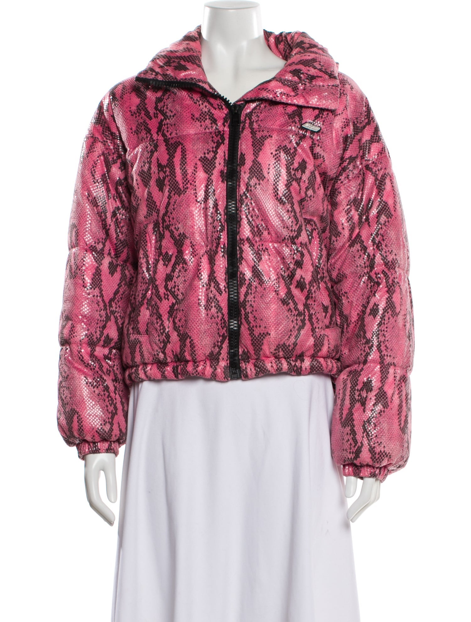 MSGM Animal Print Faux Fur Jacket