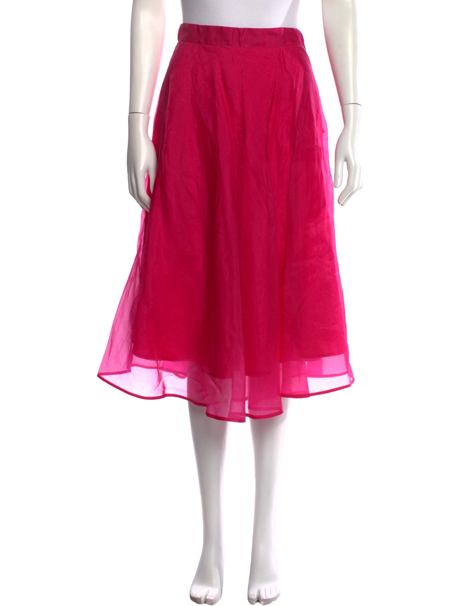 MSGM Silk Knee-Length Skirt