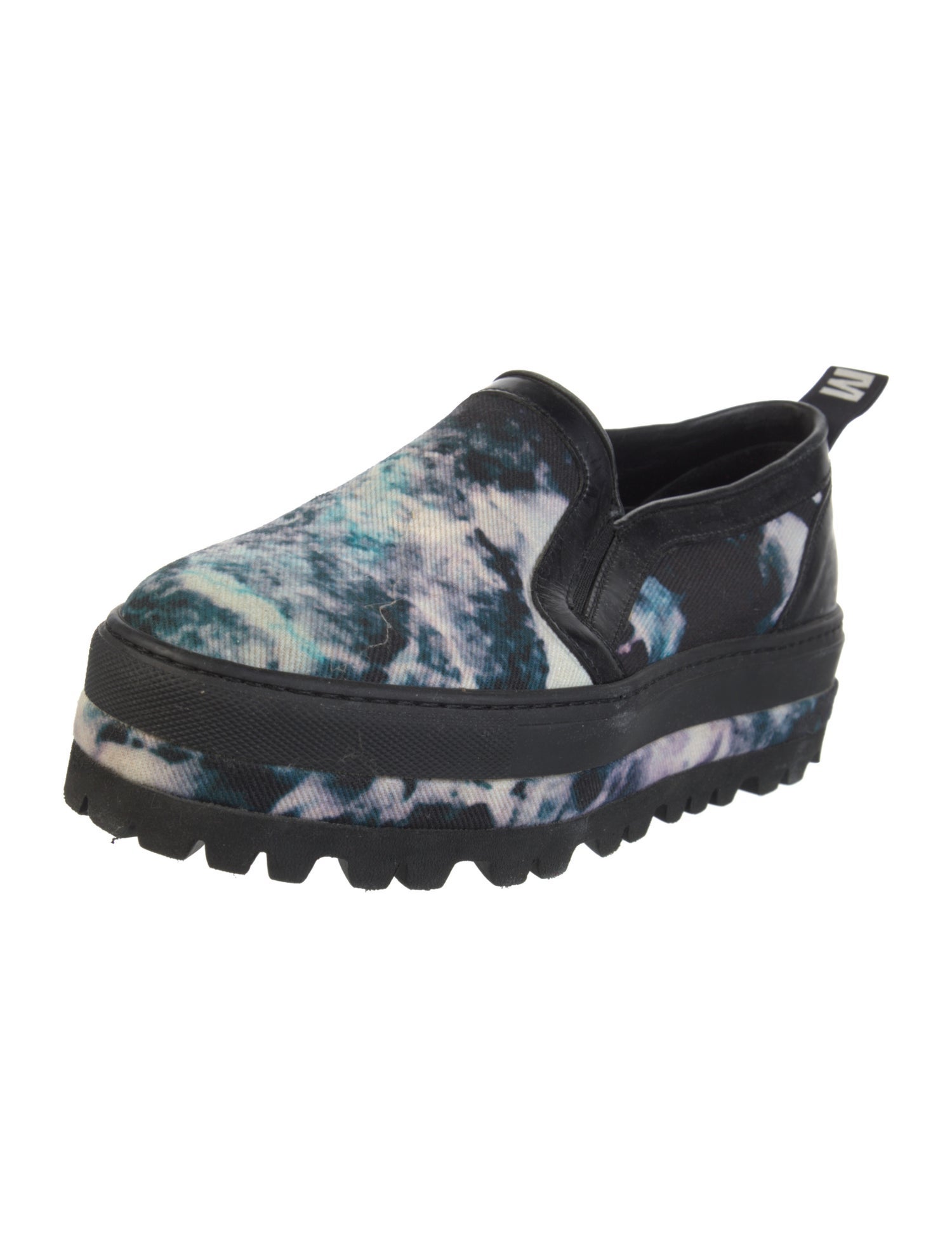 MSGM Canvas Tie-Dye Print Sneakers