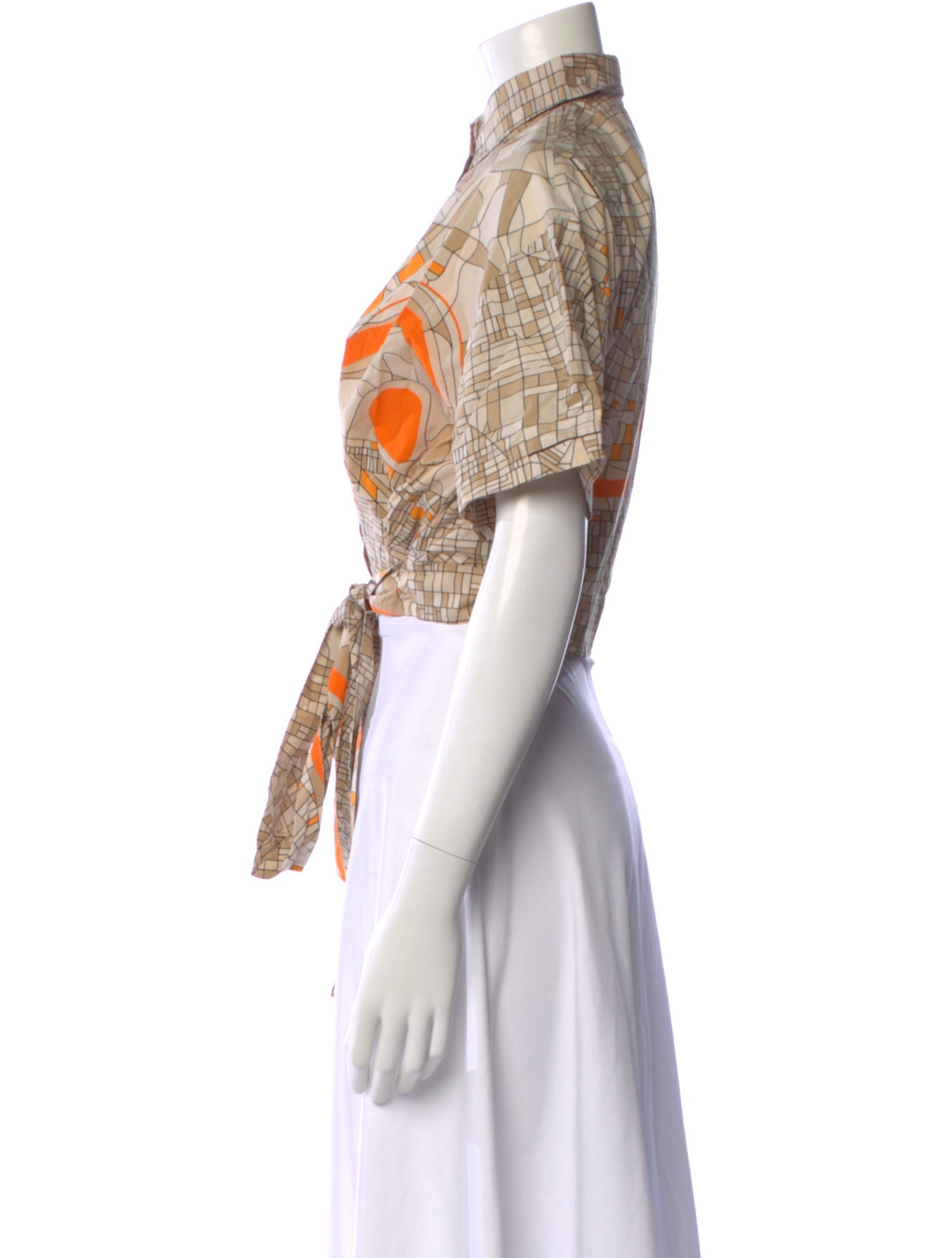 MSGM Graphic Print Short Sleeve Top