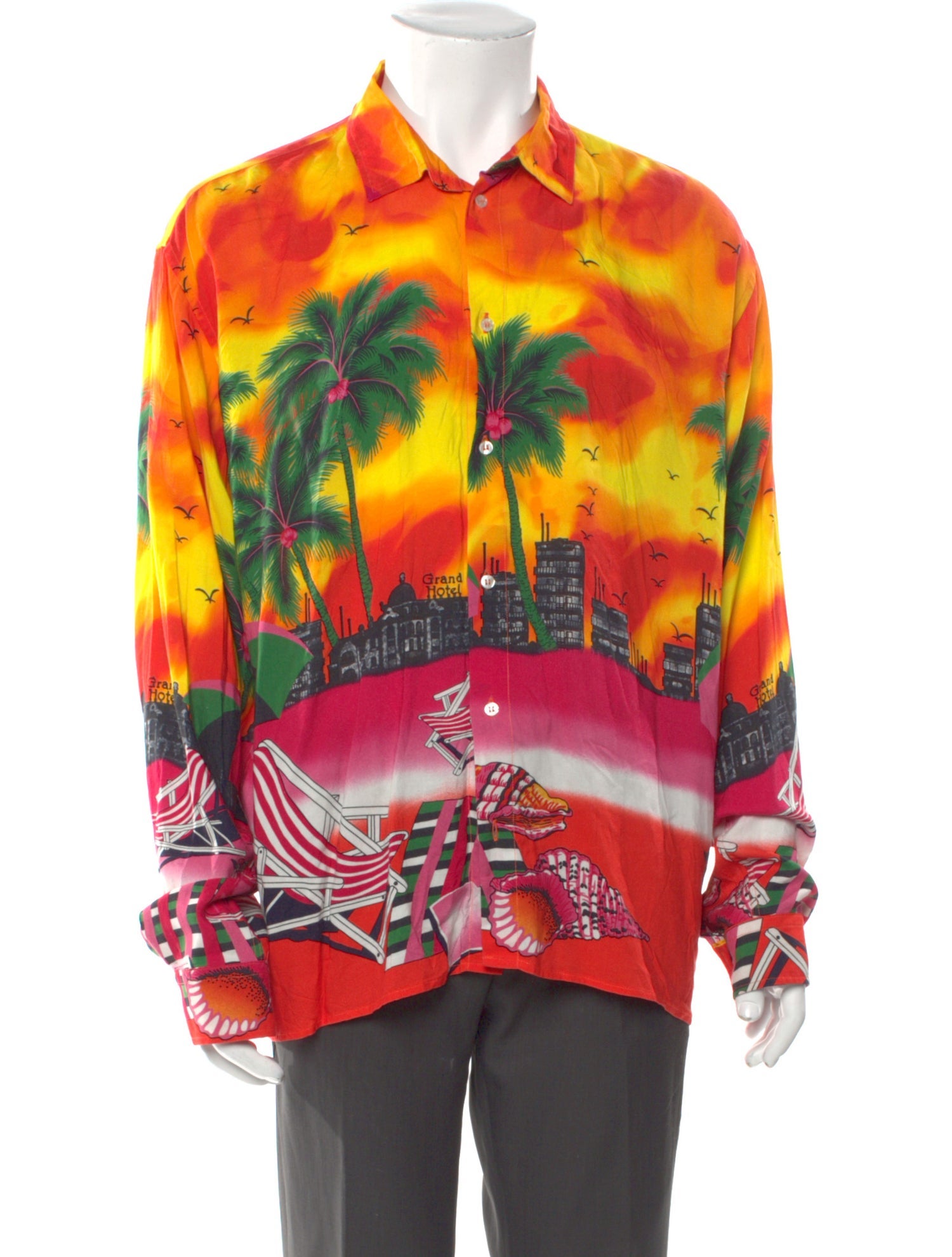 MSGM Printed Long Sleeve Shirt