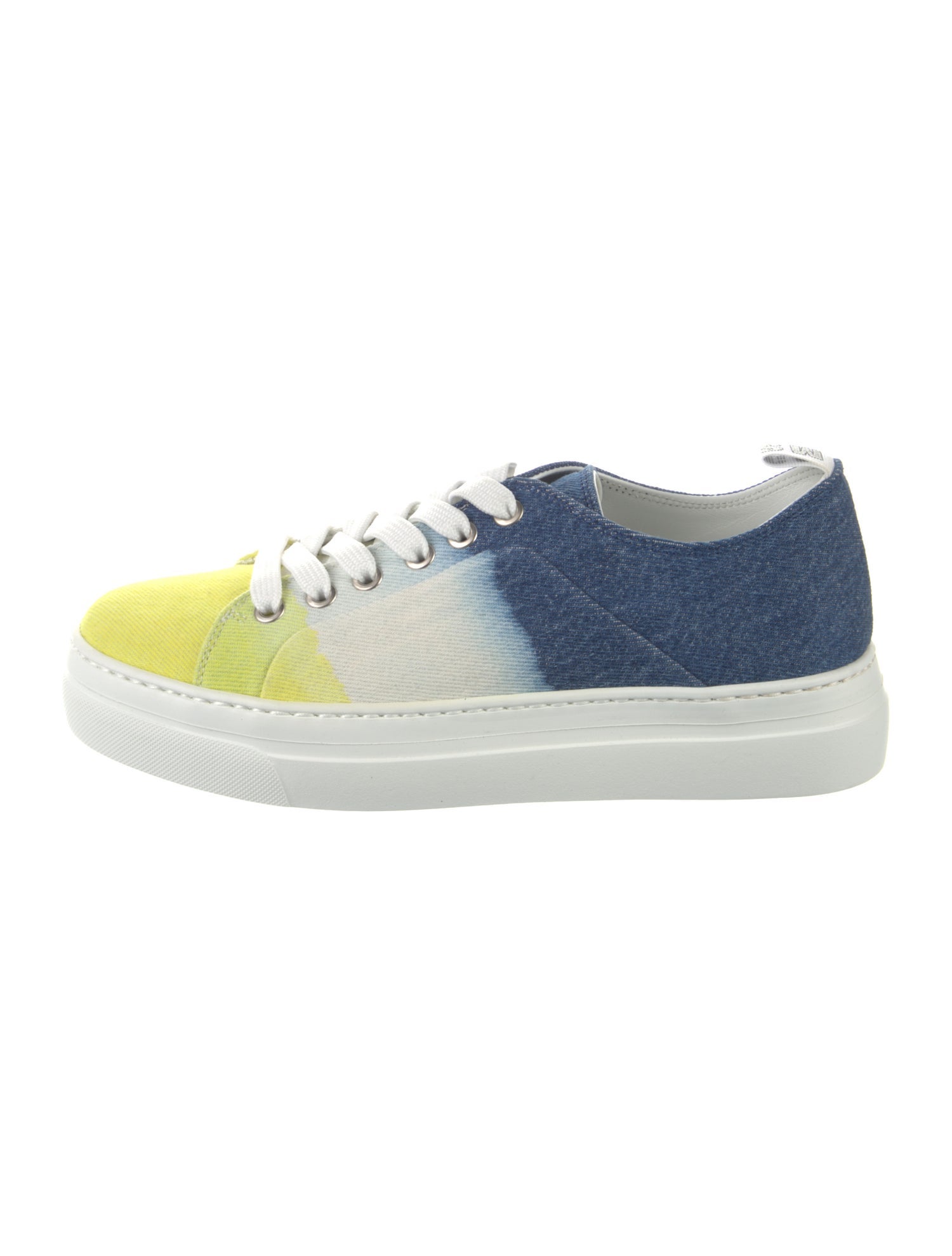 MSGM Canvas Colorblock Pattern Sneakers