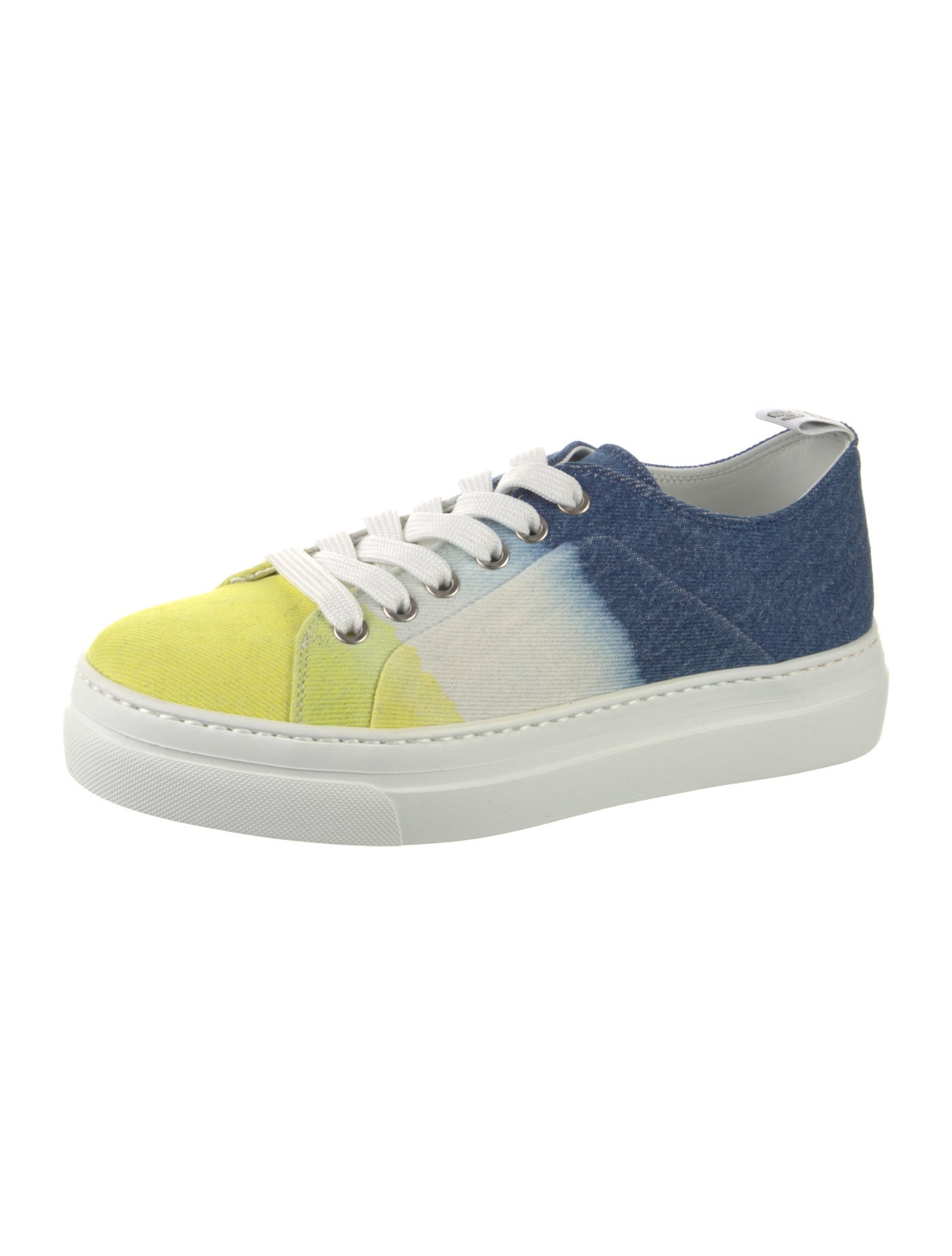 MSGM Canvas Colorblock Pattern Sneakers