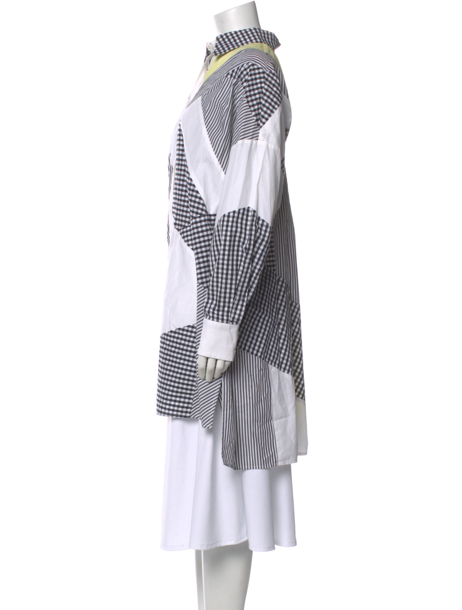 MSGM Striped Long Sleeve Button-Up Top