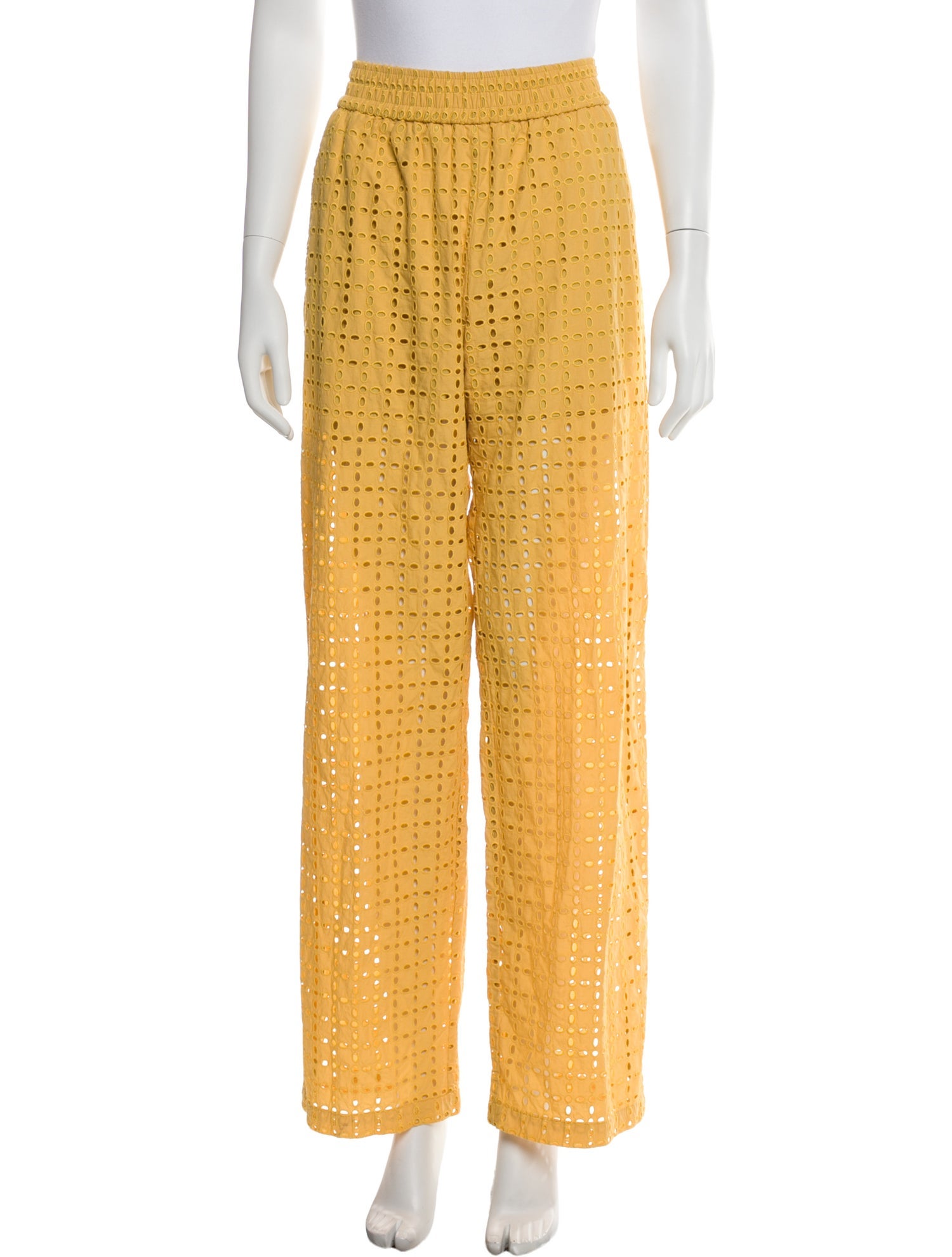 MSGM Lace Pattern Wide Leg Pants