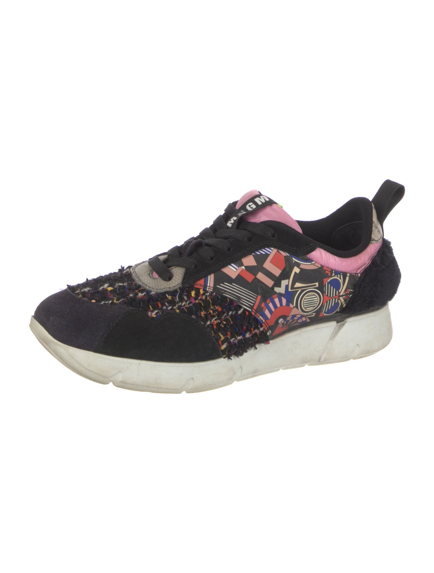 MSGM Canvas Printed Sneakers