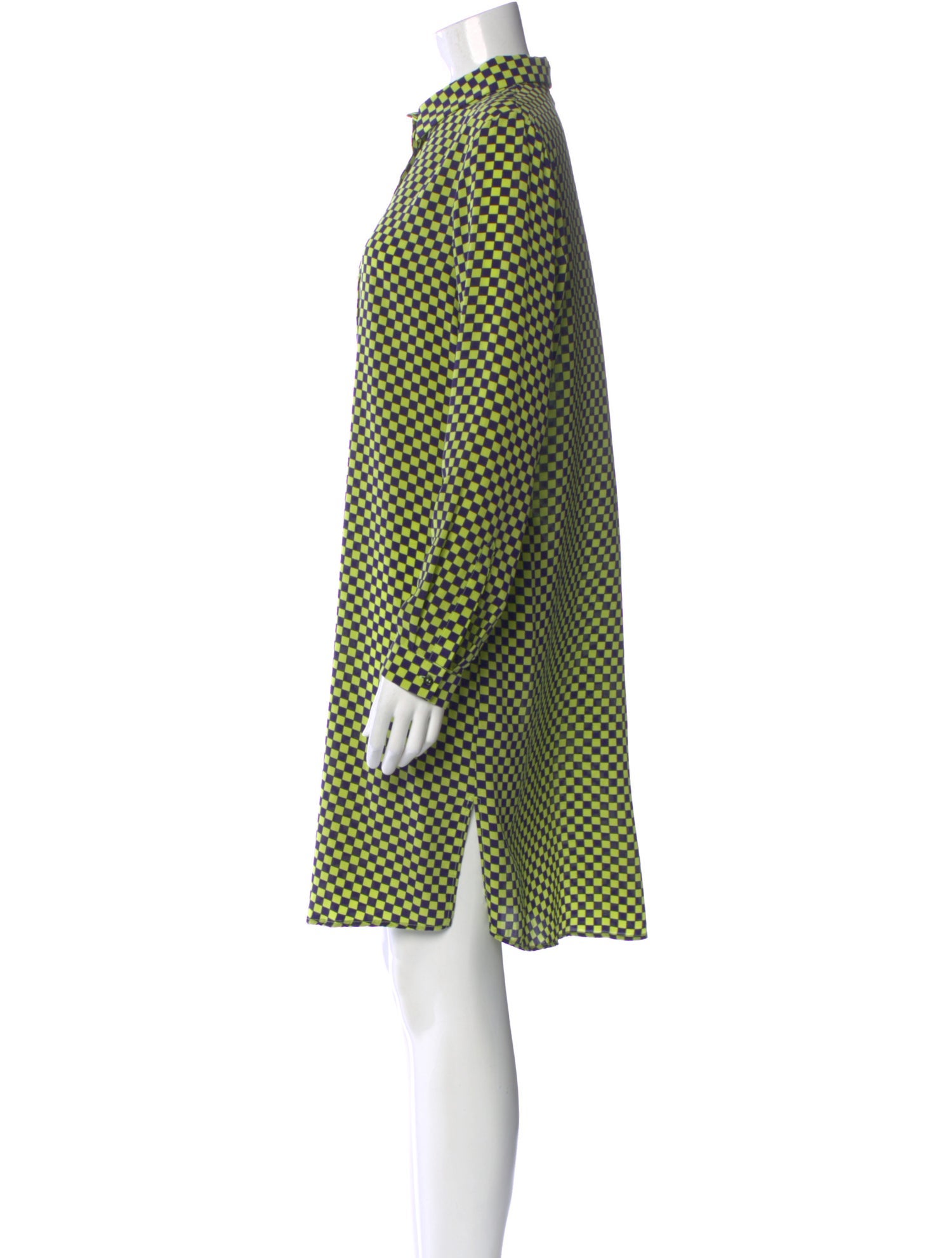 MSGM Plaid Print Knee-Length Dress