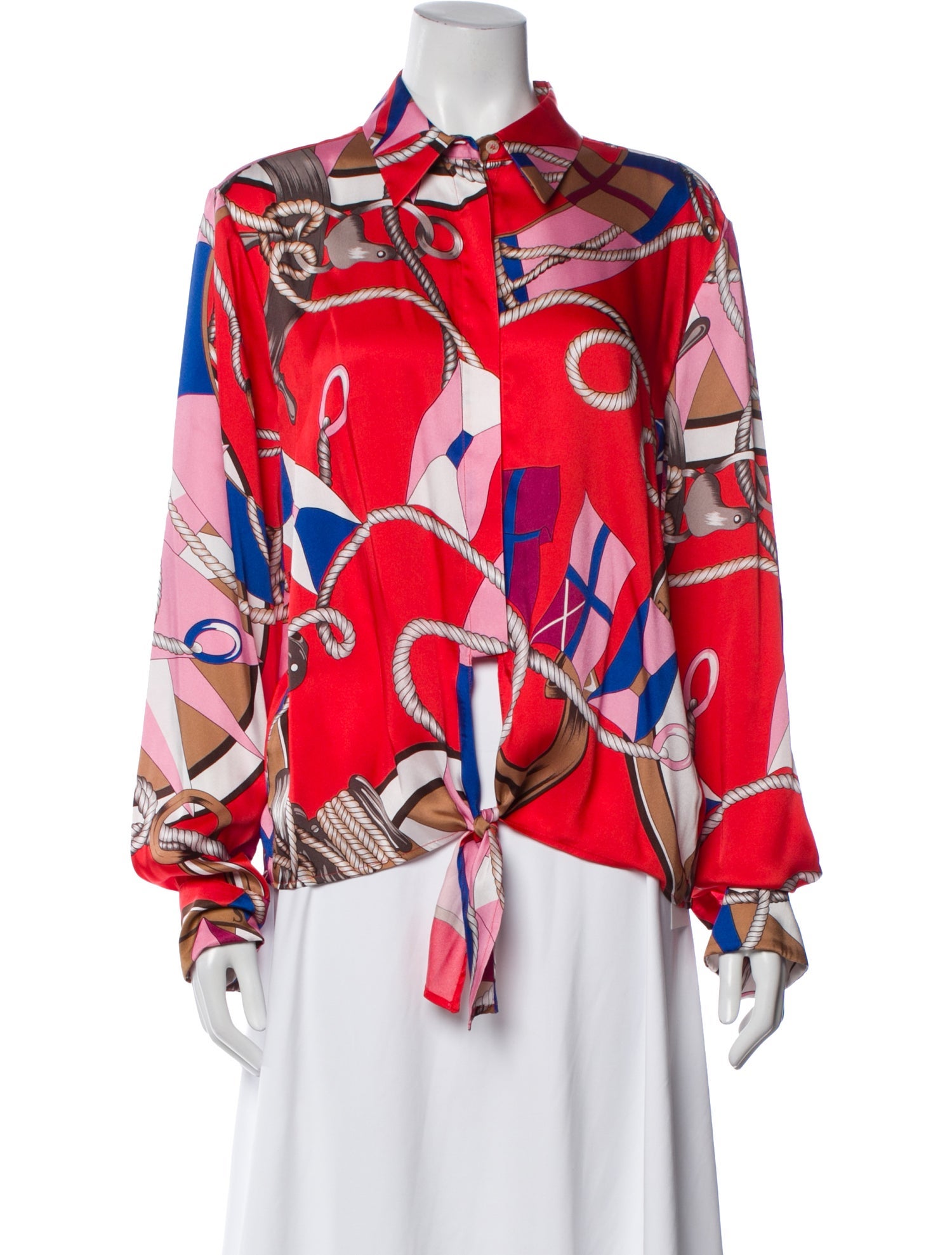 MSGM Printed Long Sleeve Top