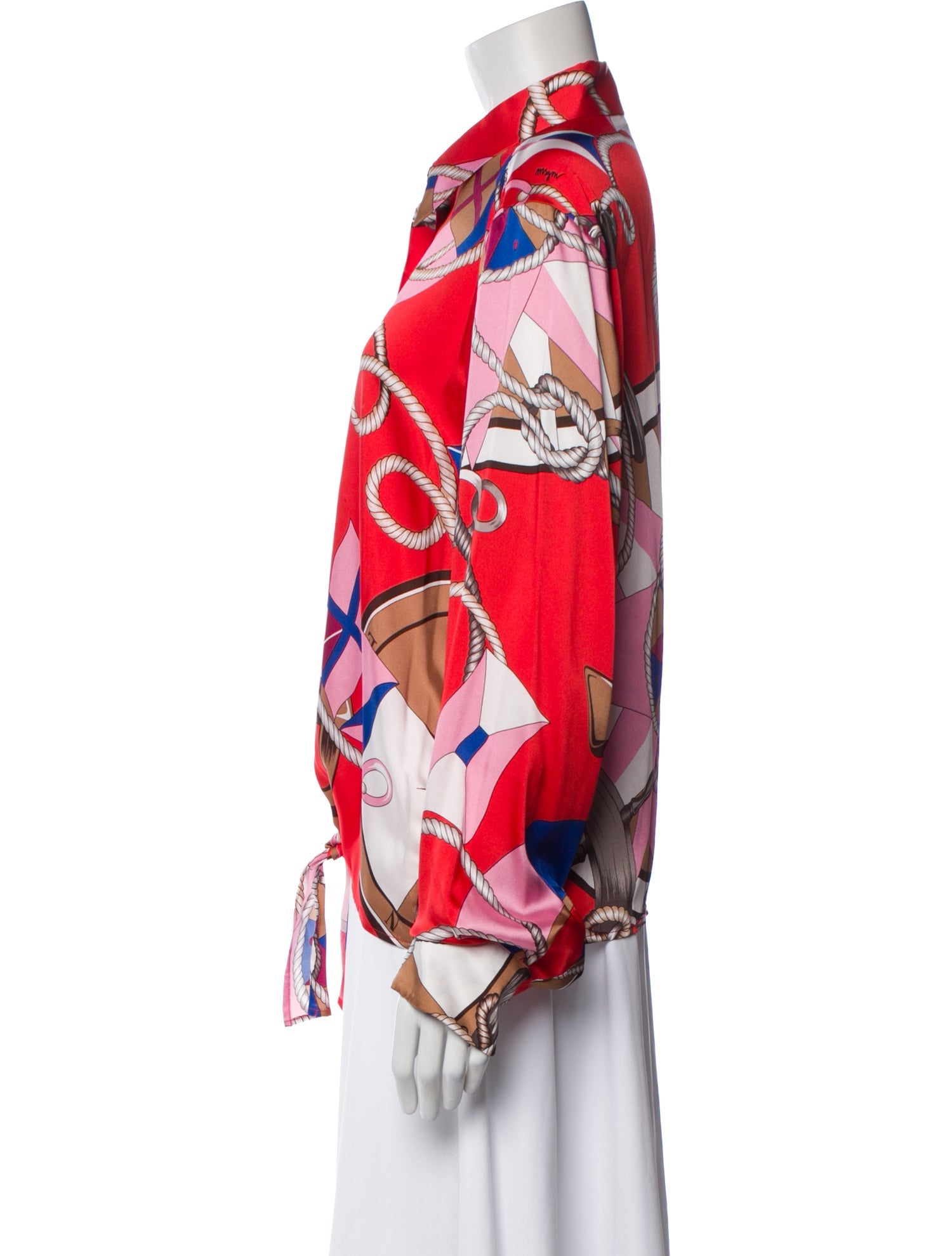 MSGM Printed Long Sleeve Top