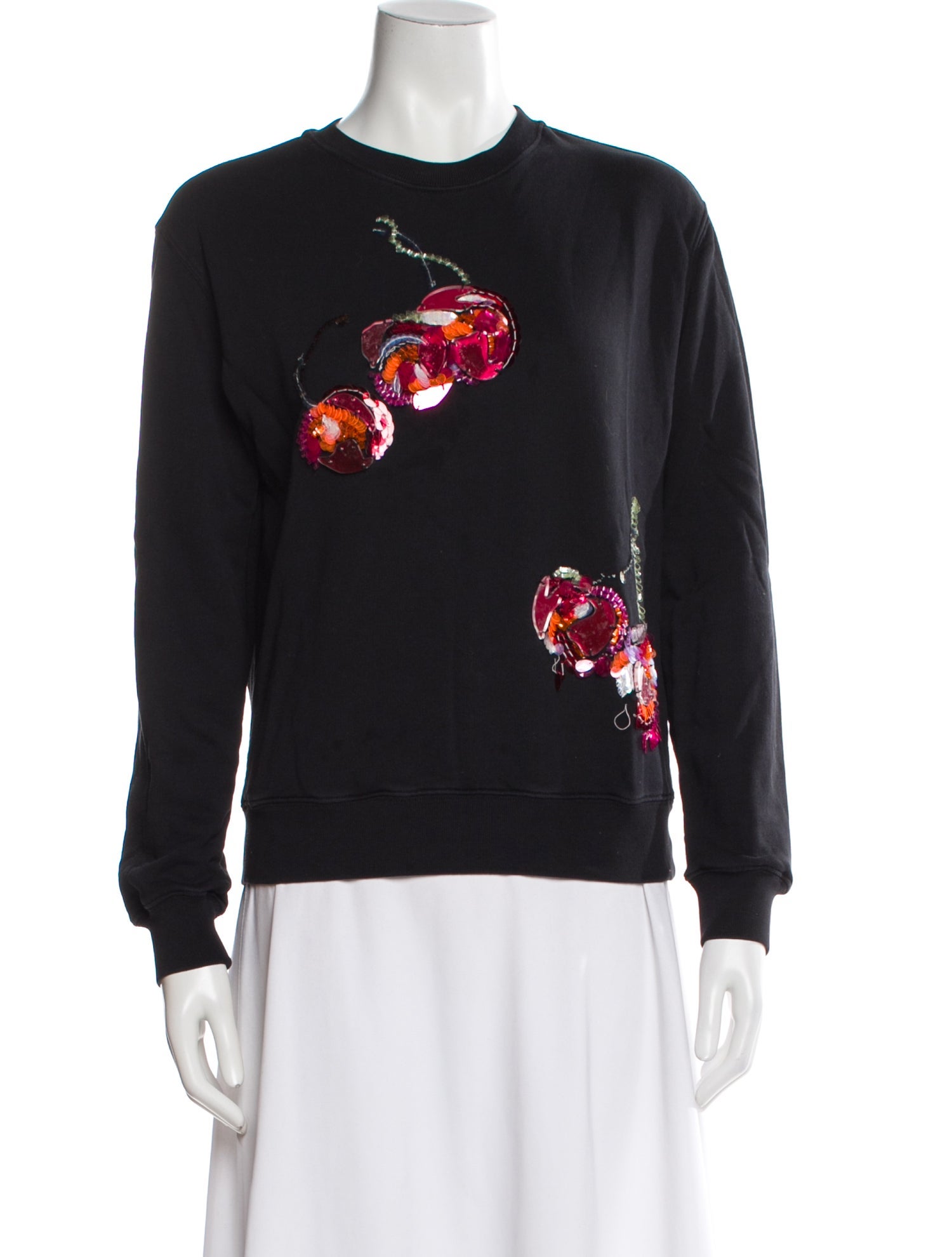 MSGM Graphic Print Crew Neck Sweatshirt