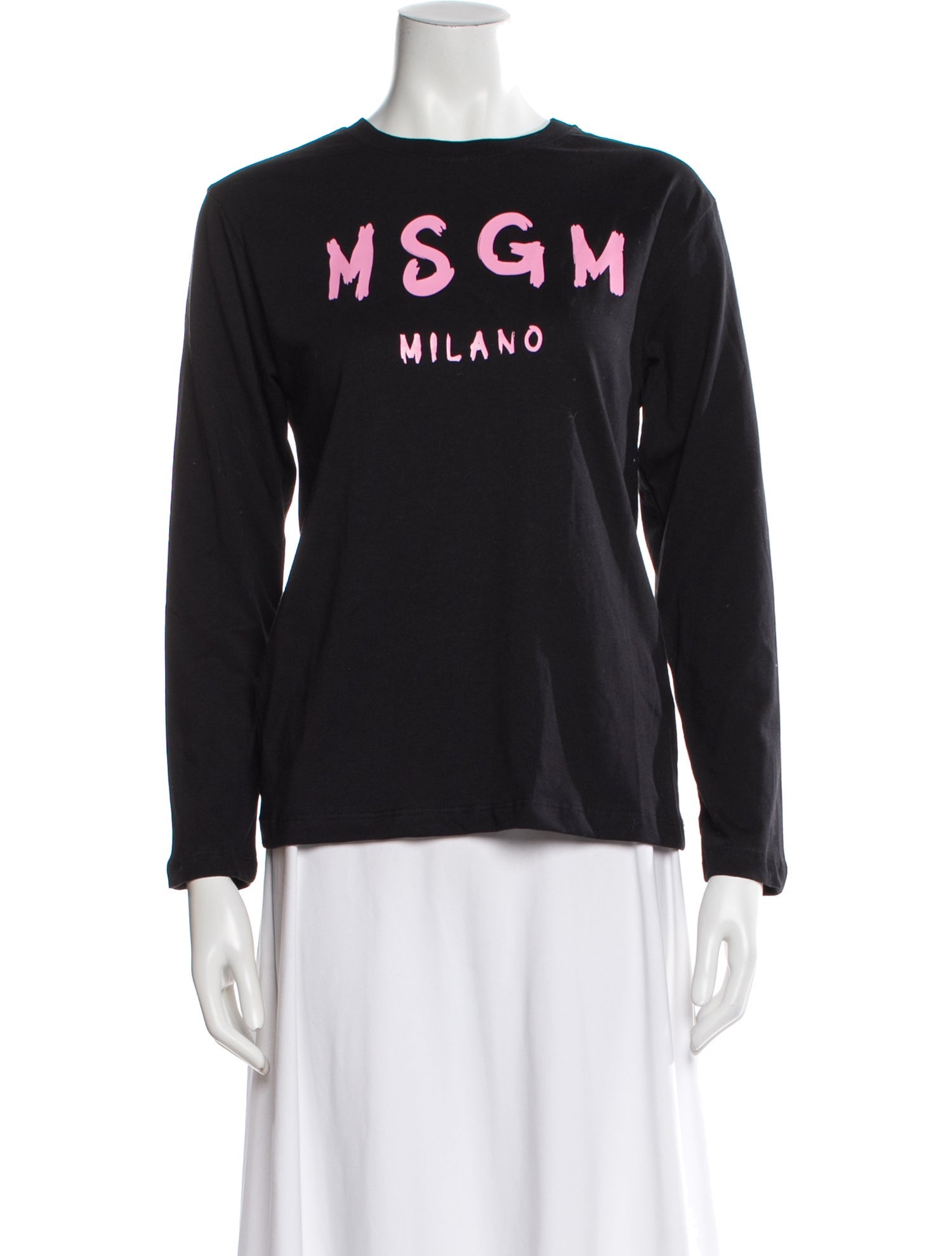 MSGM Graphic Print Crew Neck T-Shirt