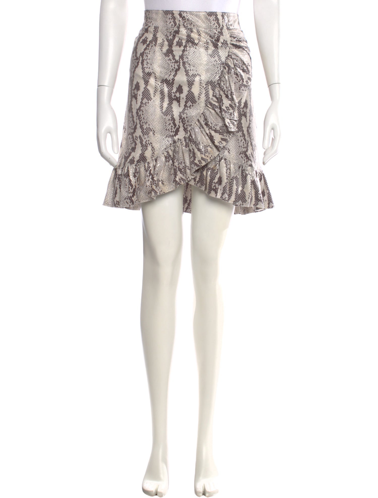 MSGM Animal Print Knee-Length Skirt