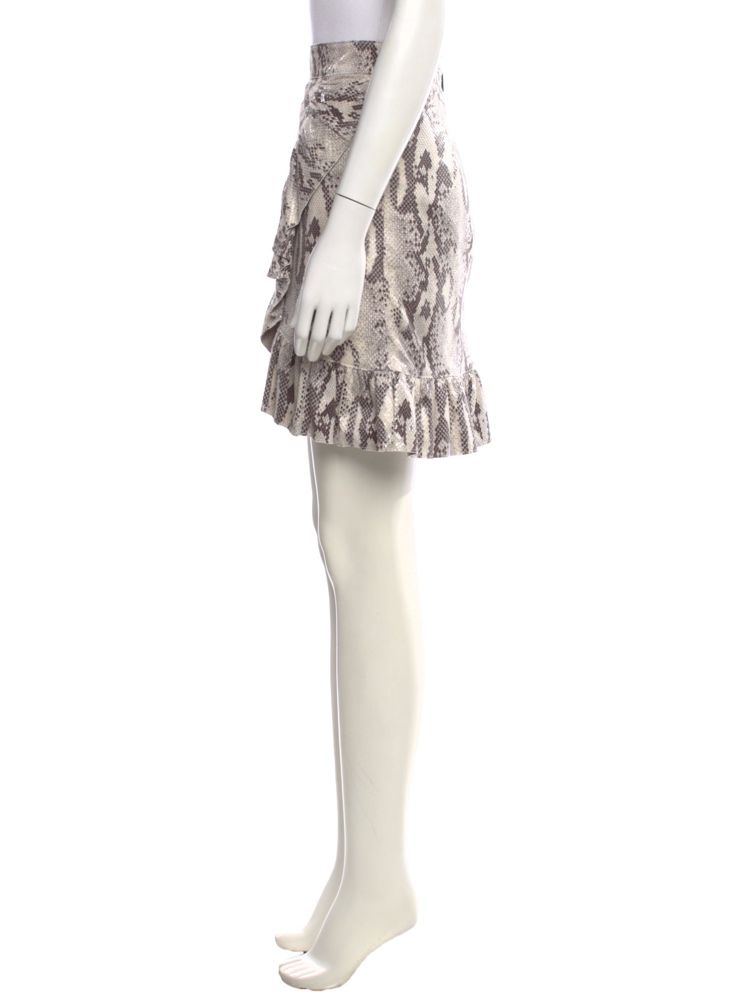 MSGM Animal Print Knee-Length Skirt