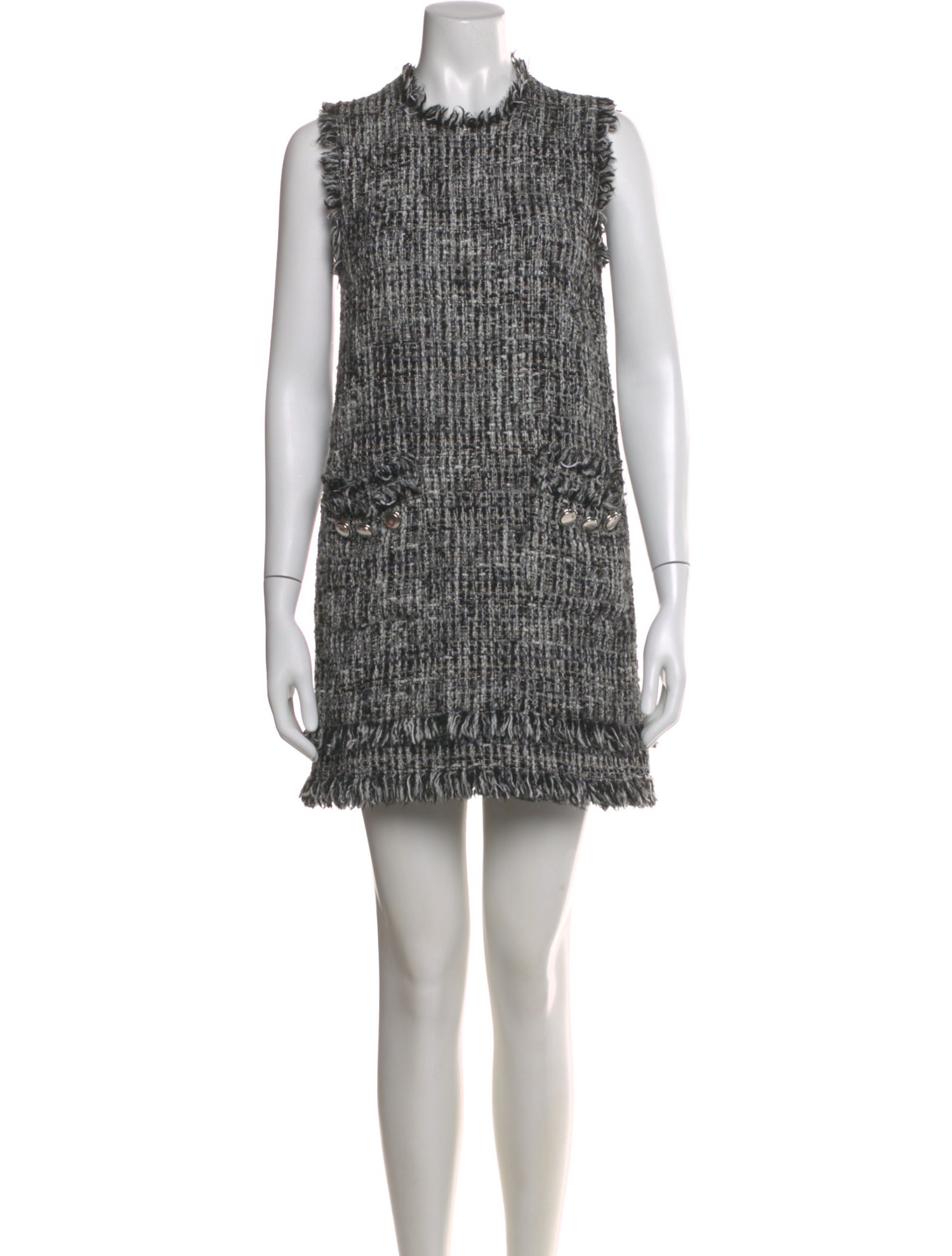 MSGM Tweed Pattern Mini Dress