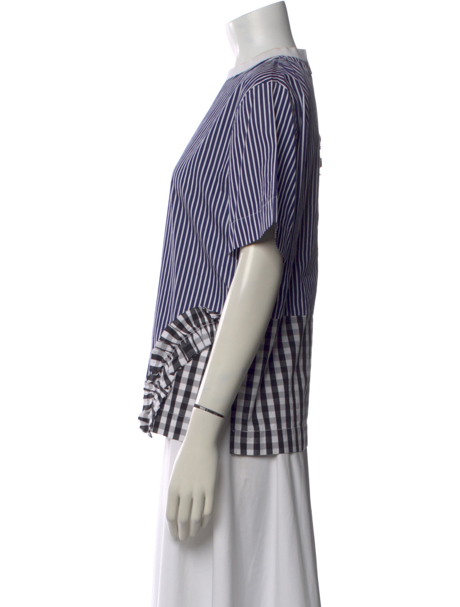 MSGM Striped Crew Neck Top