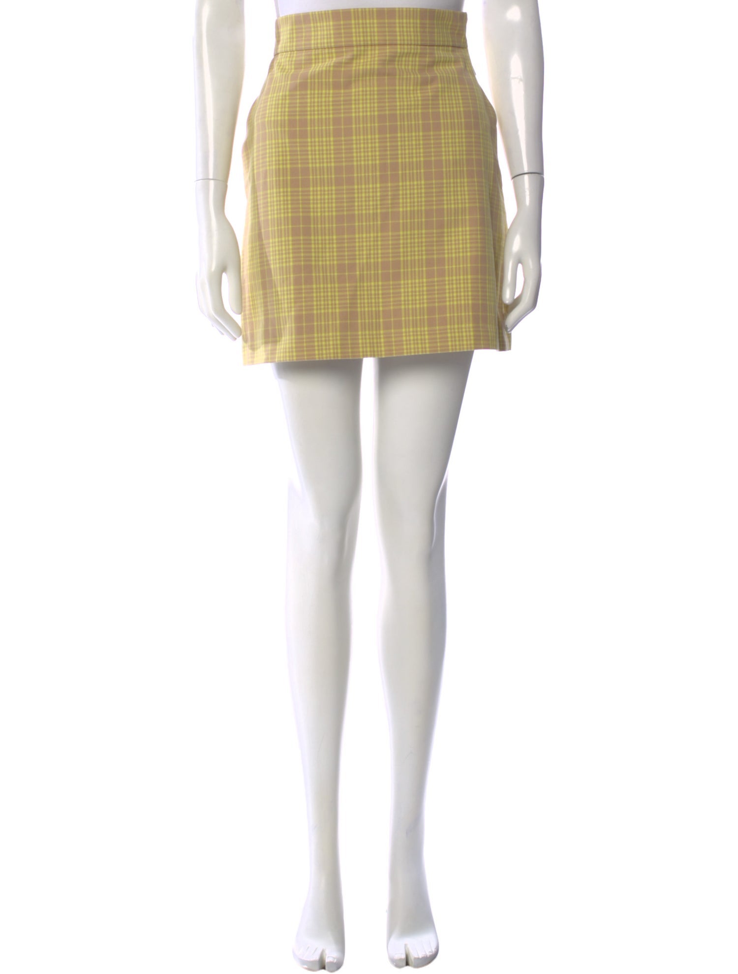 MSGM Plaid Print Mini Skirt