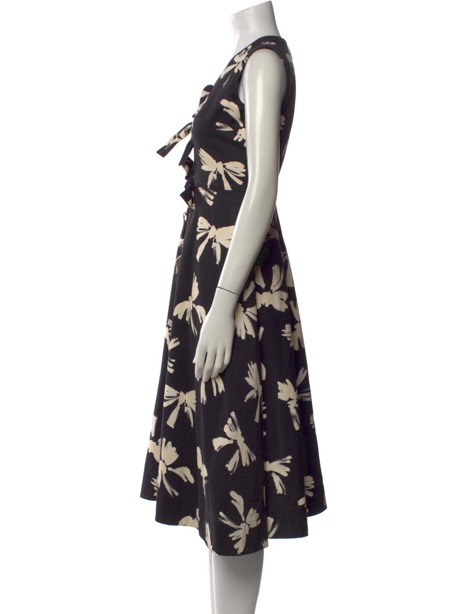 MSGM Floral Print Midi Length Dress