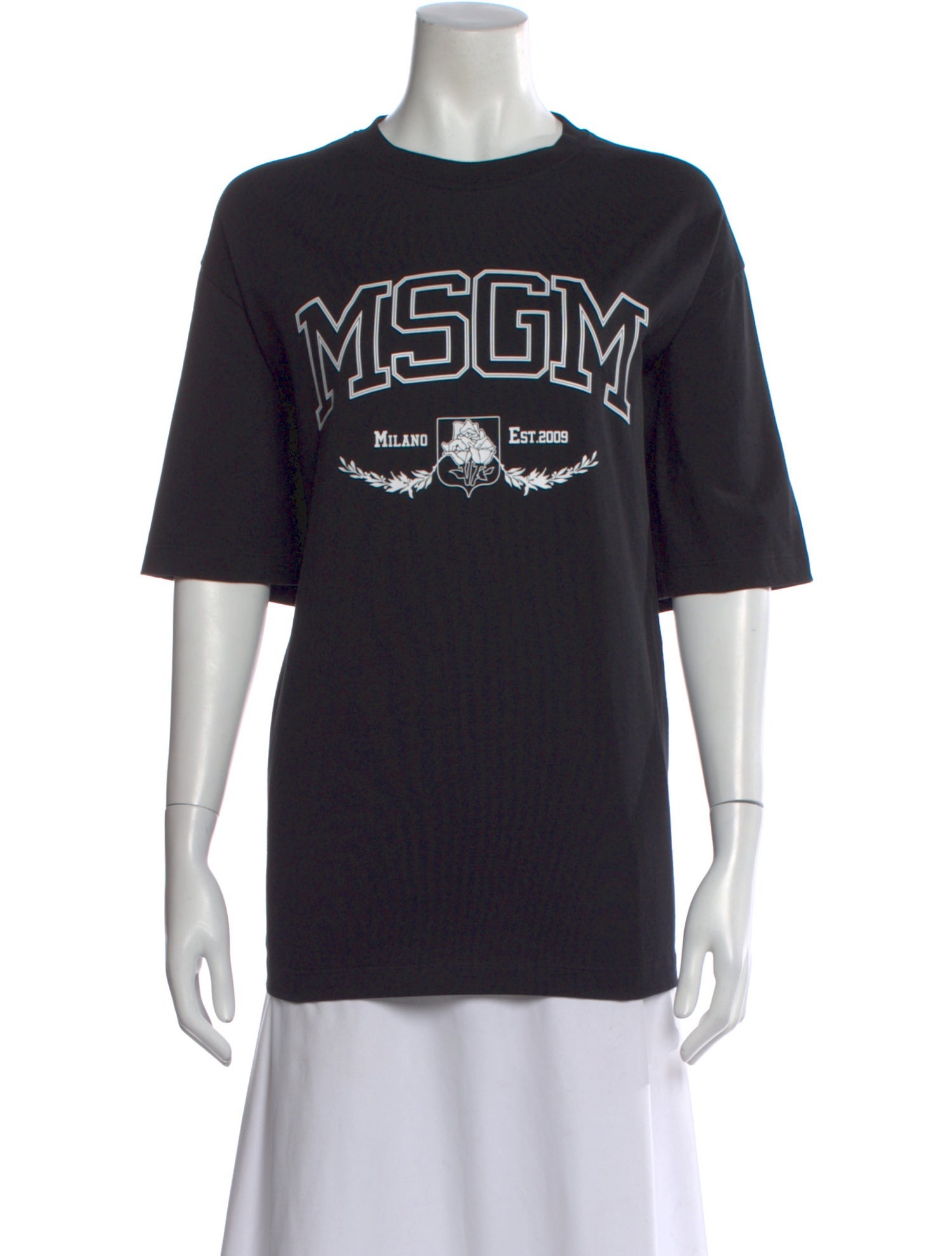 MSGM Graphic Print Crew Neck T-Shirt