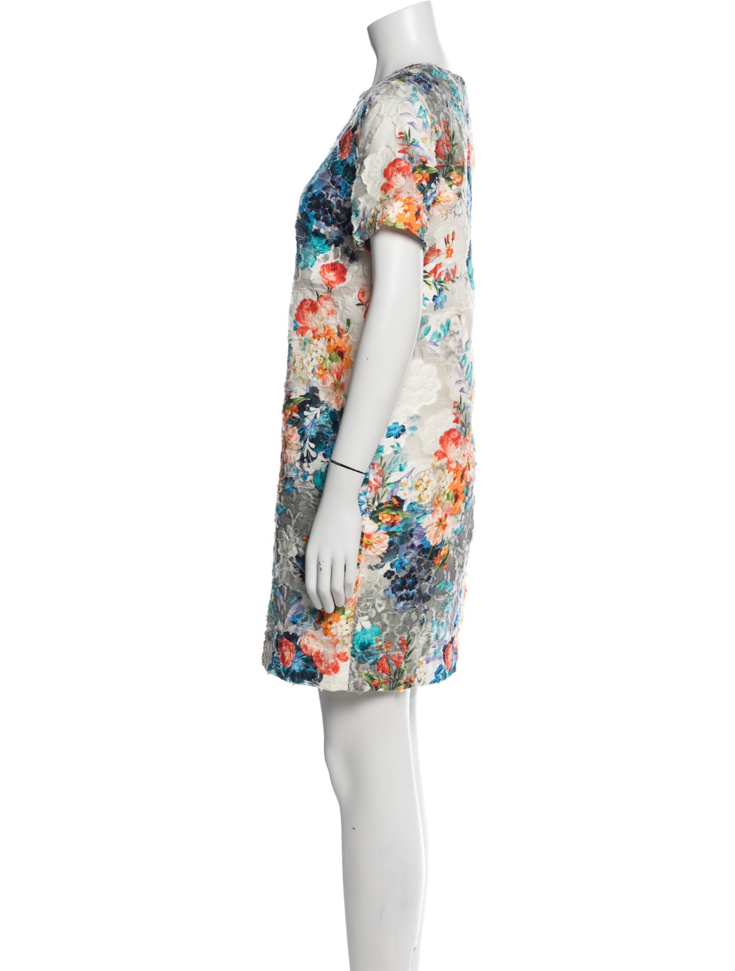 MSGM Floral Print Mini Dress