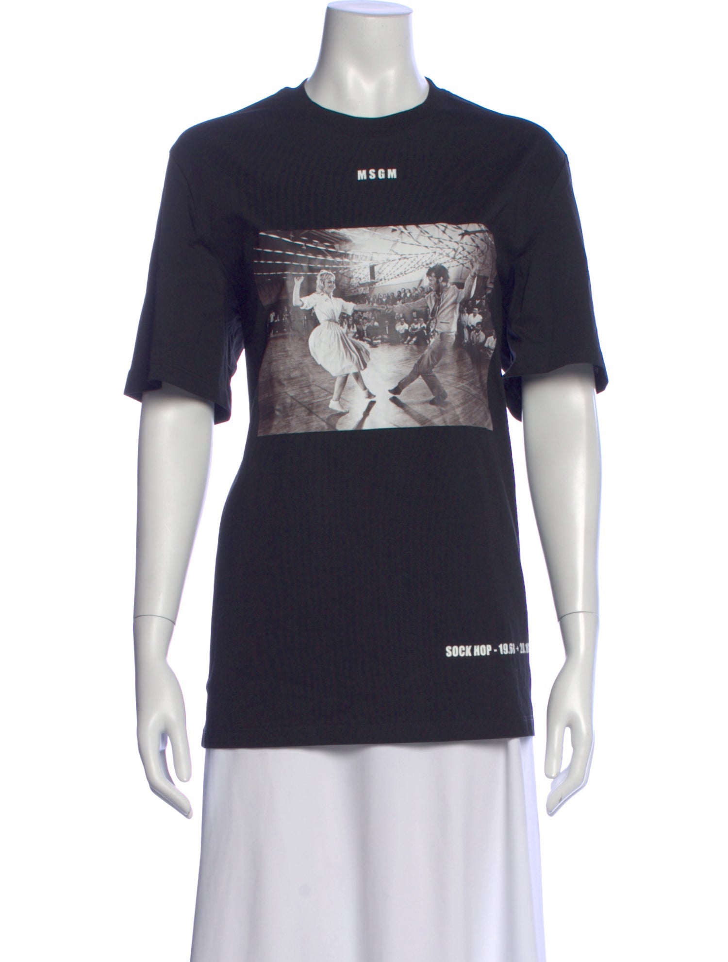MSGM Graphic Print Crew Neck T-Shirt