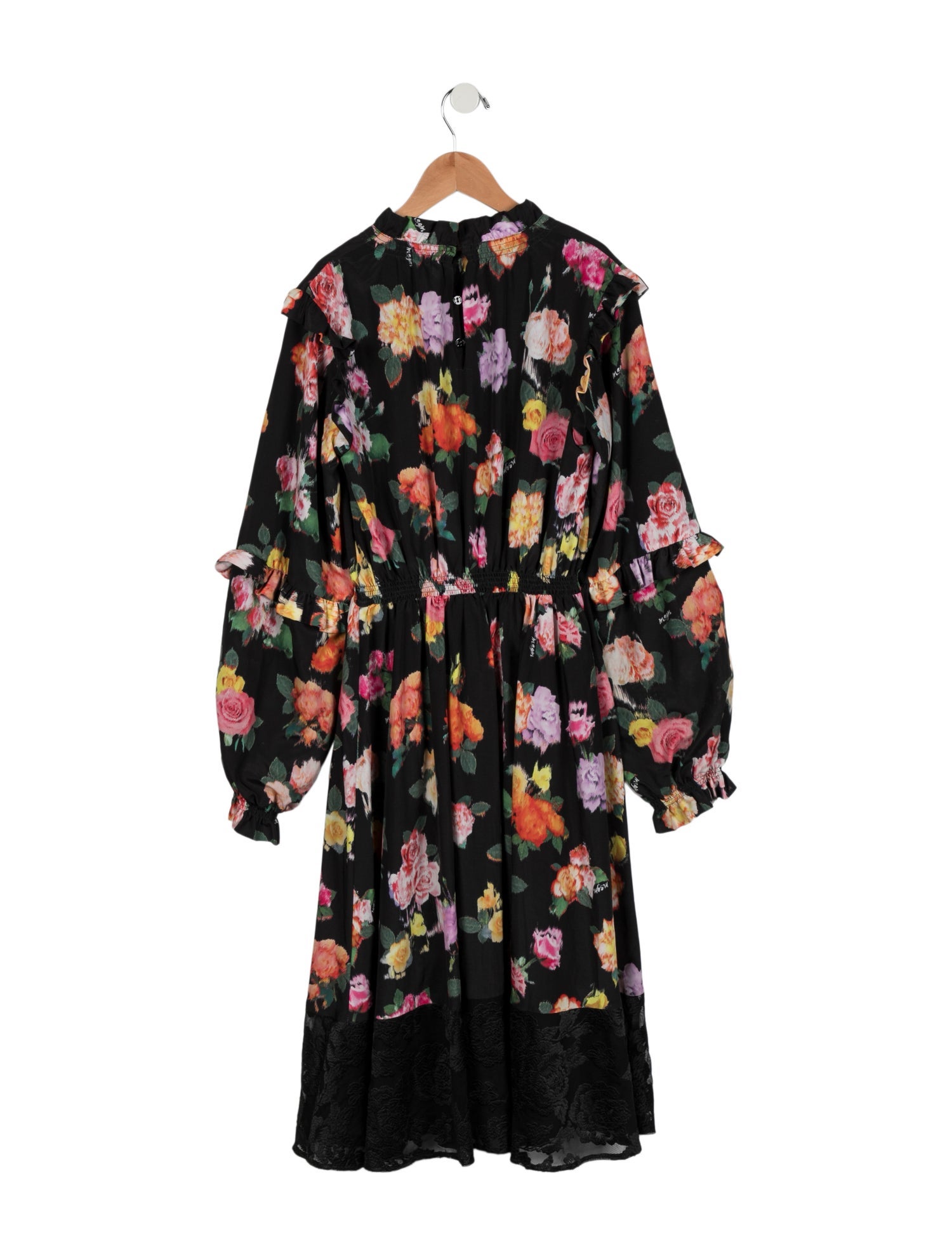 MSGM Girls' Floral Long Sleeve Dress