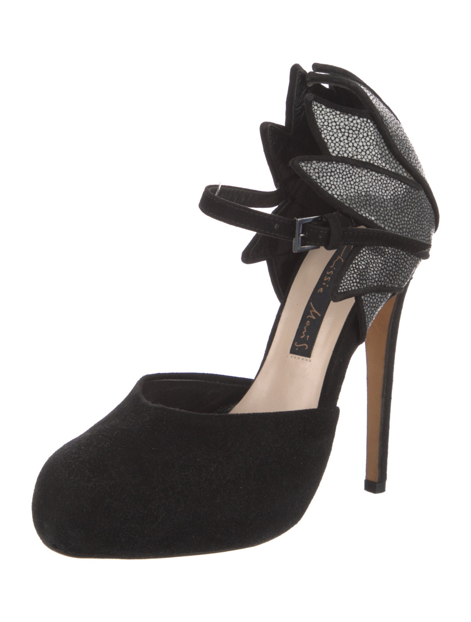 Chrissie Morris Suede D'Orsay Pumps