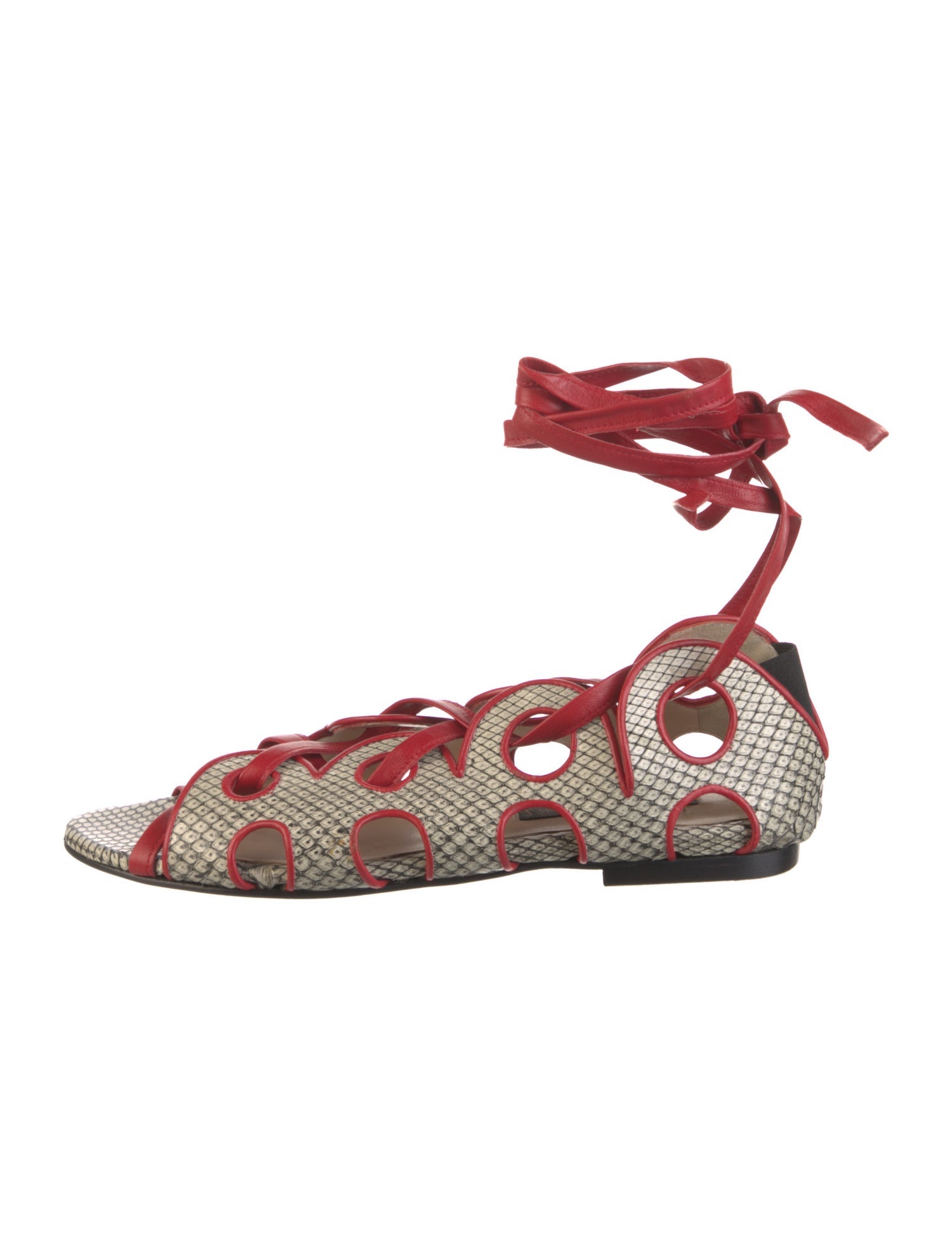 Chrissie Morris Leather Colorblock Pattern Flats